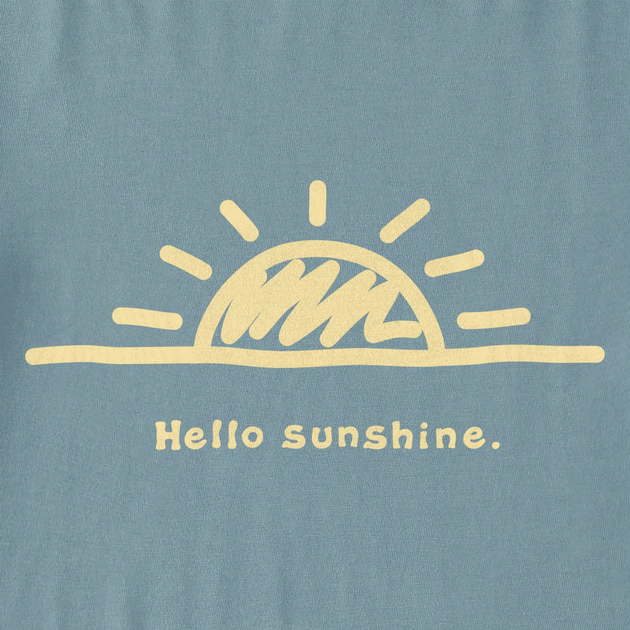 Life Is Good Women's Vintage Hello Sunshine Short Sleeve Crusher Vee - Smokey Blue - Image 2