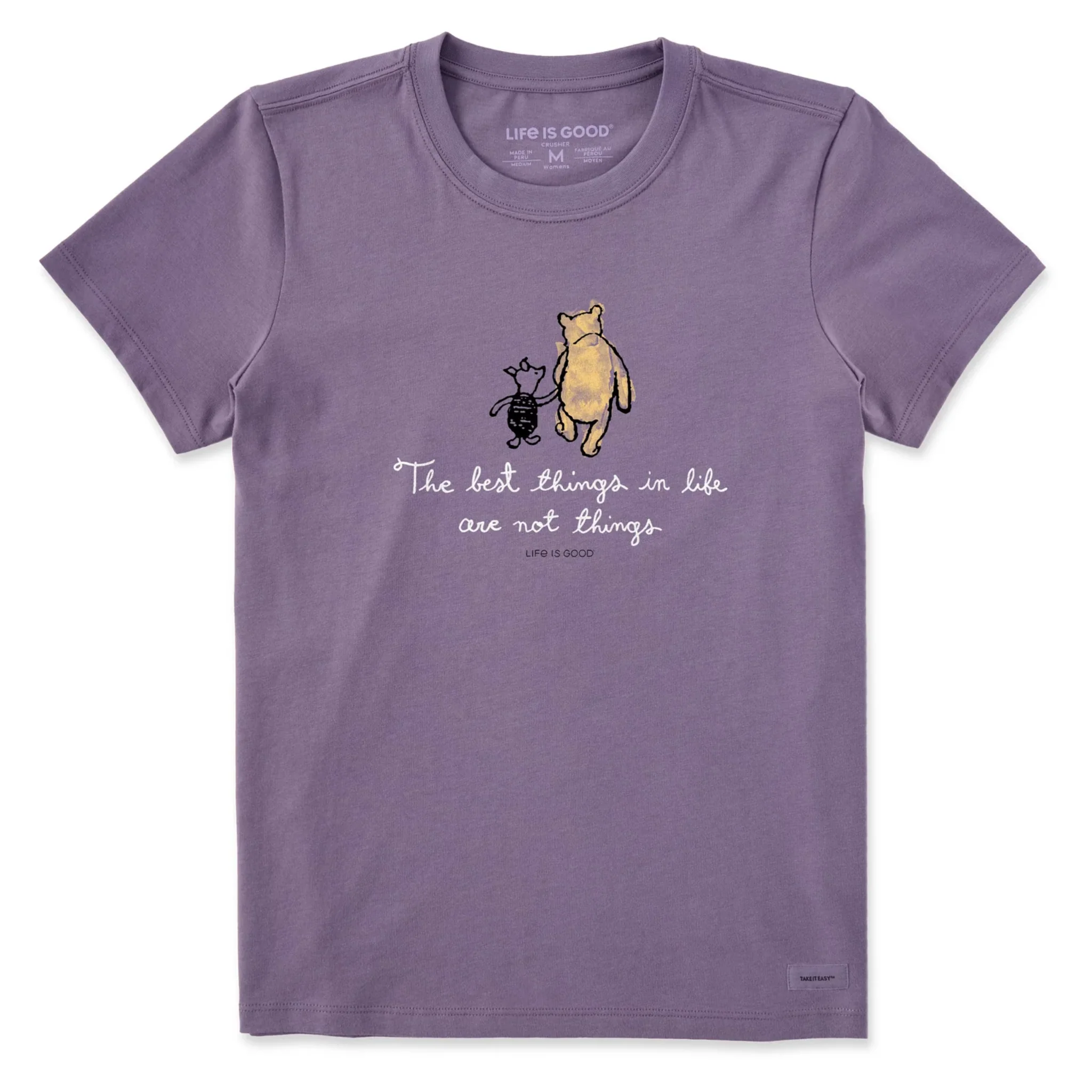 Life Is Good Women's Winnie Best Things Short Sleeve Tee - Dusk Purple
