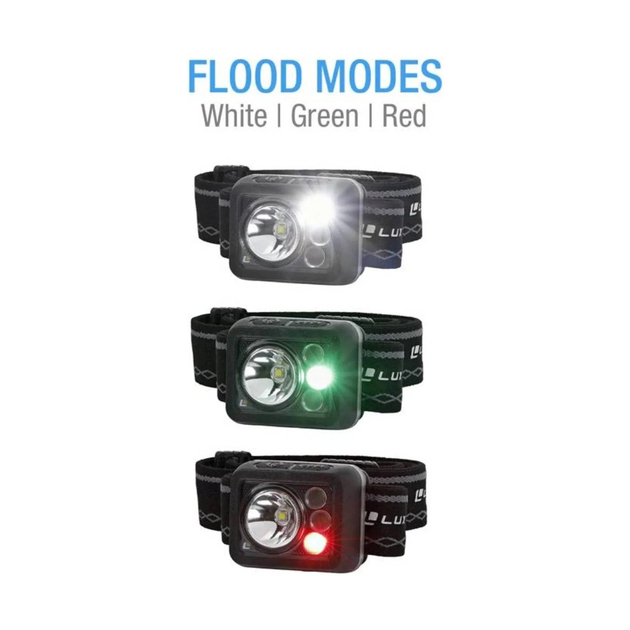 Luxpro LP738 Waterproof Multi-Color Ultralight LED Rechargeable Headlamp - Image 9