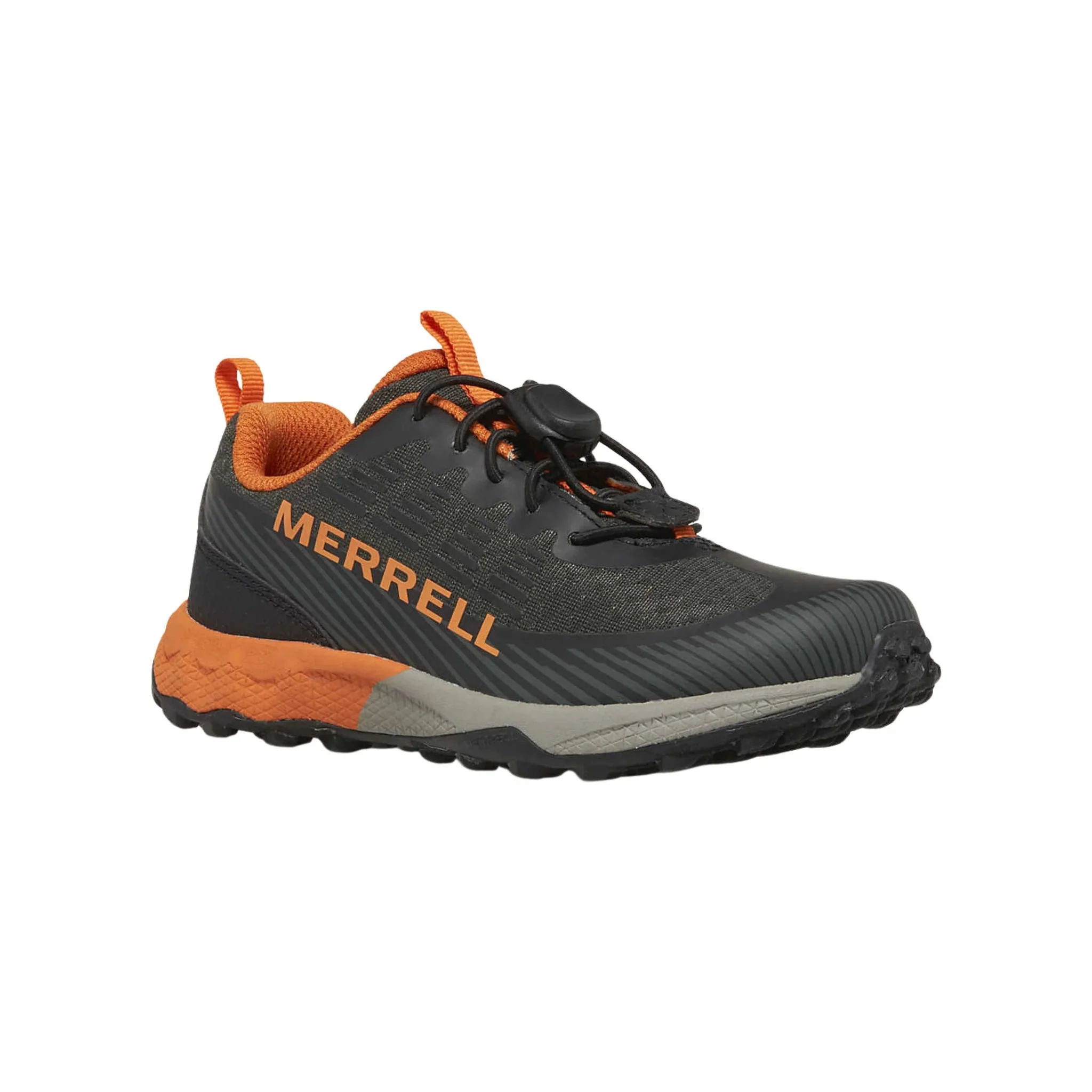Merrell Big Kids' Agility Peak Trail Running Shoes - Olive/Black/Orange - Image 2