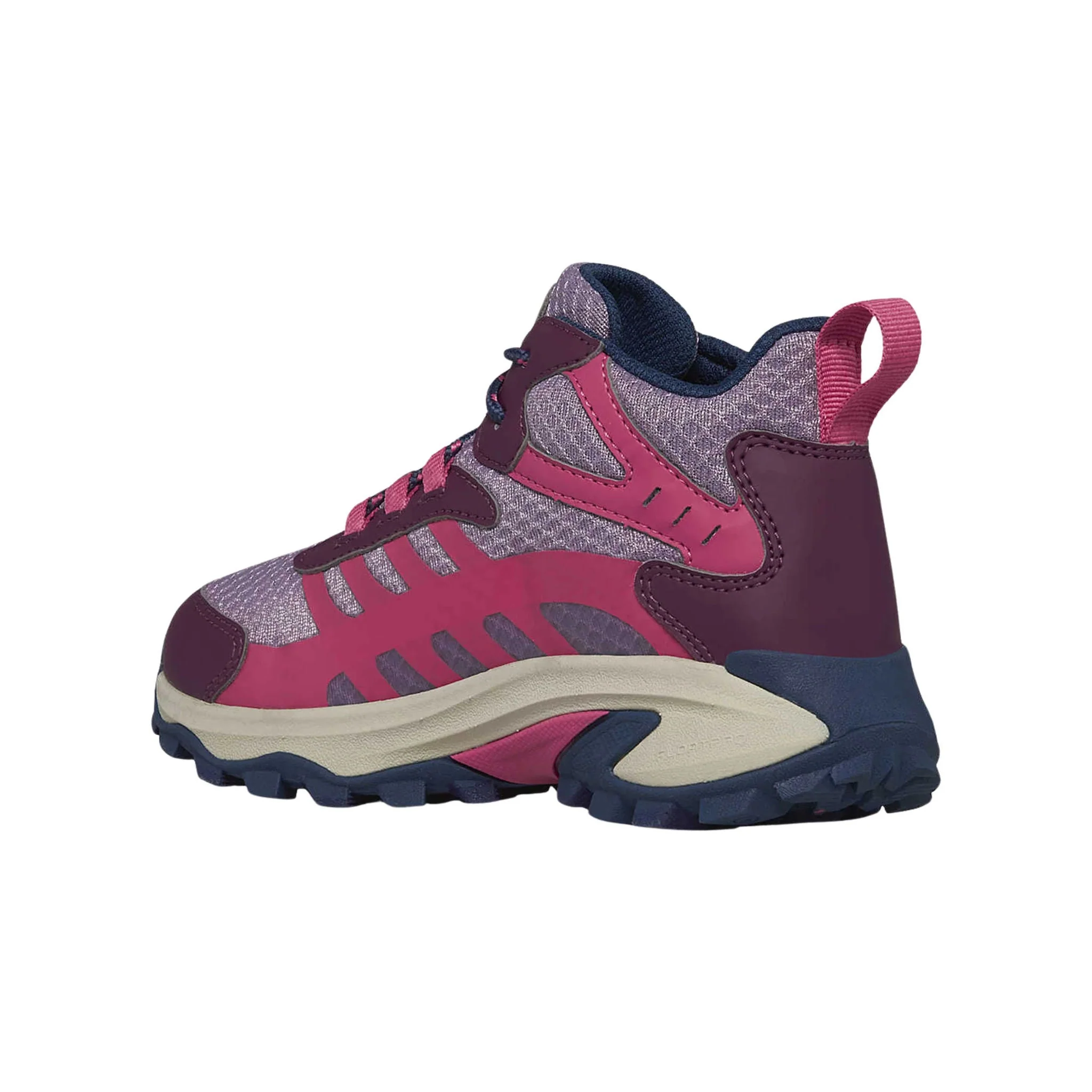 Merrell Big Kids' Moab Speed 2 Mid Waterproof Hiking Boots - Berry/Navy - Image 3