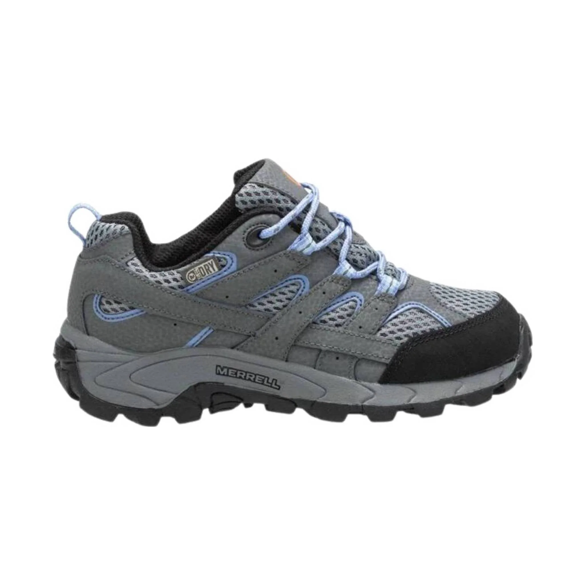 Merrell Kids' Moab 2 Low Lace Waterproof Shoe - Grey/Periwinkle