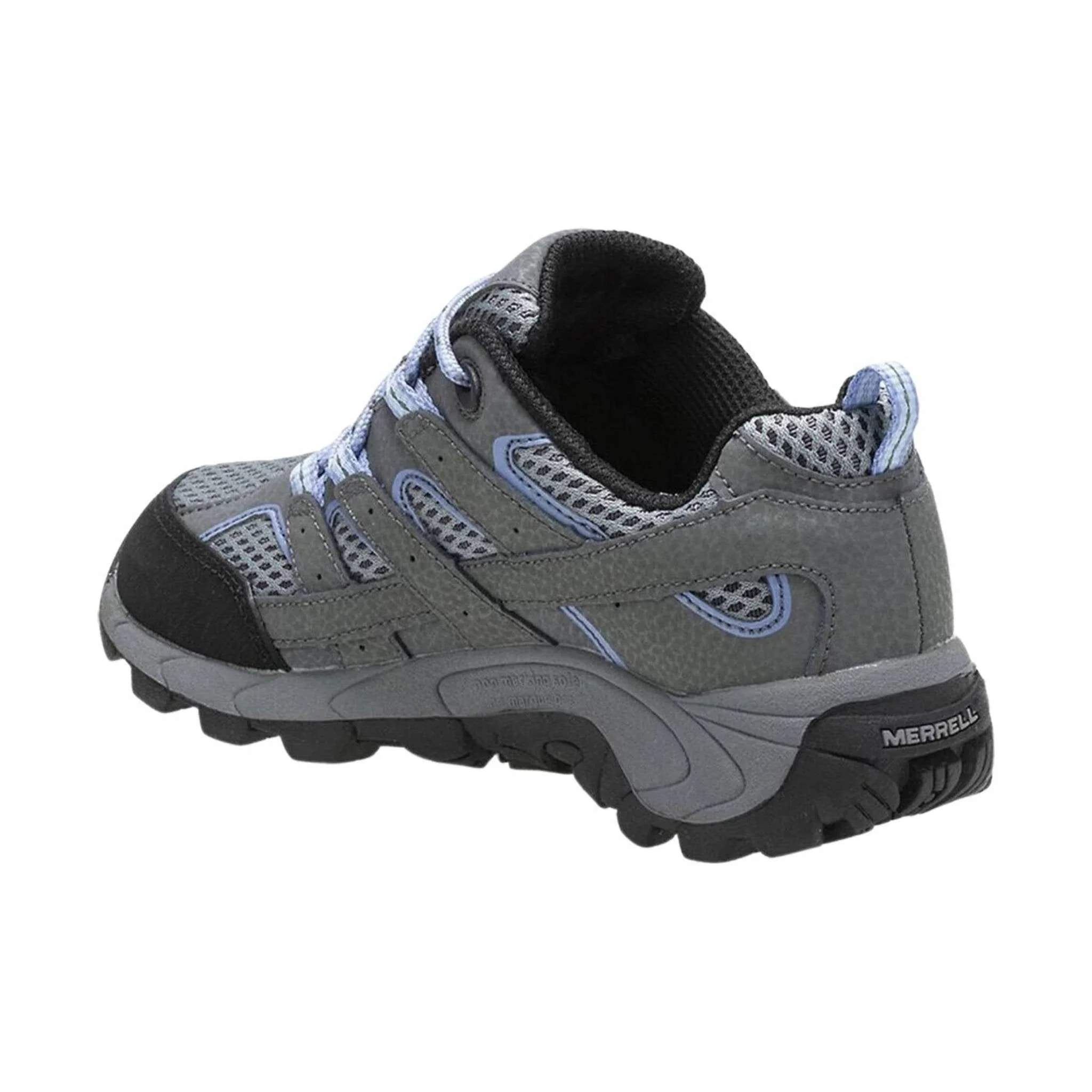 Merrell Kids' Moab 2 Low Lace Waterproof Shoe - Grey/Periwinkle - Image 2