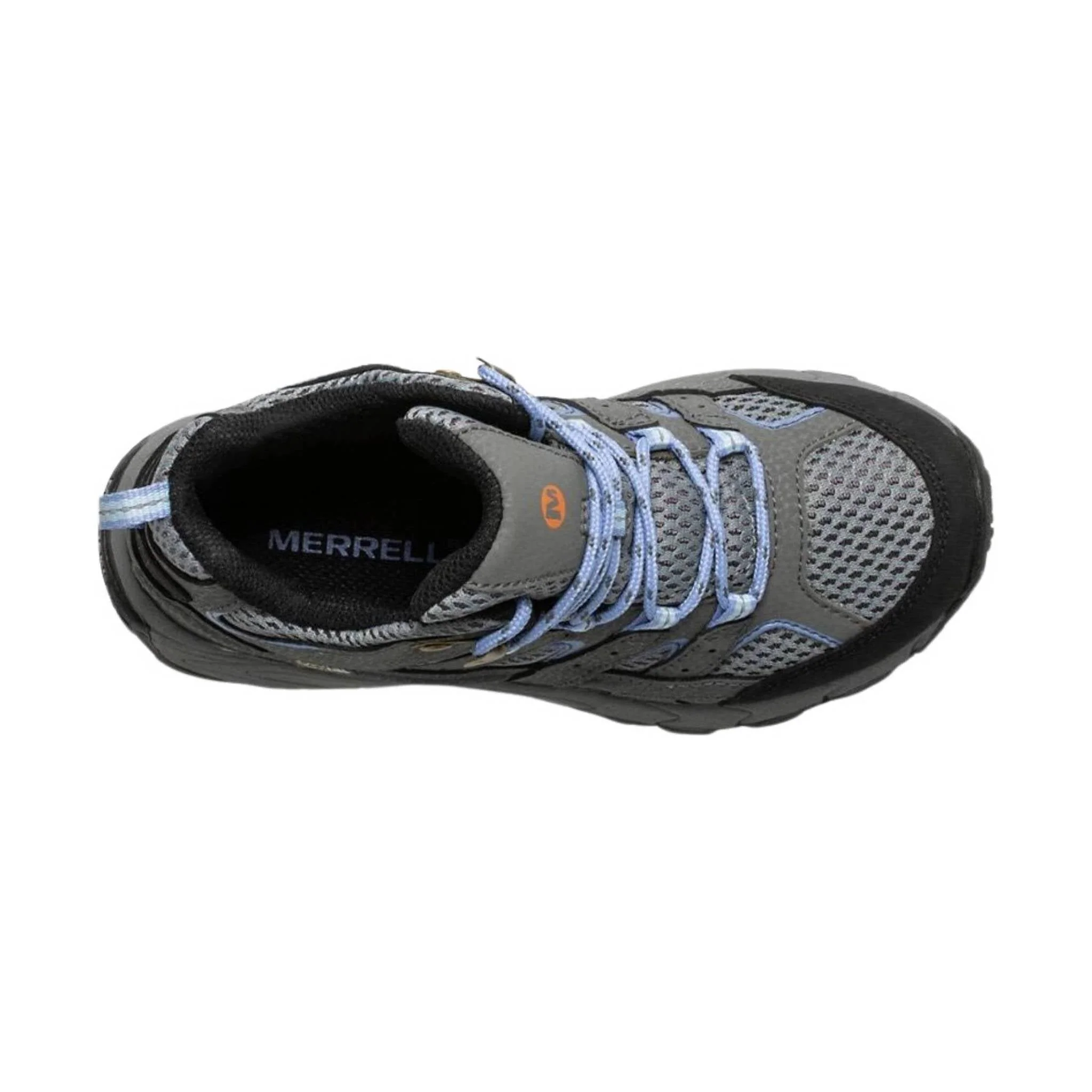 Merrell Kids' Moab Mid Waterproof Boot - Grey/Periwinkle - Image 3