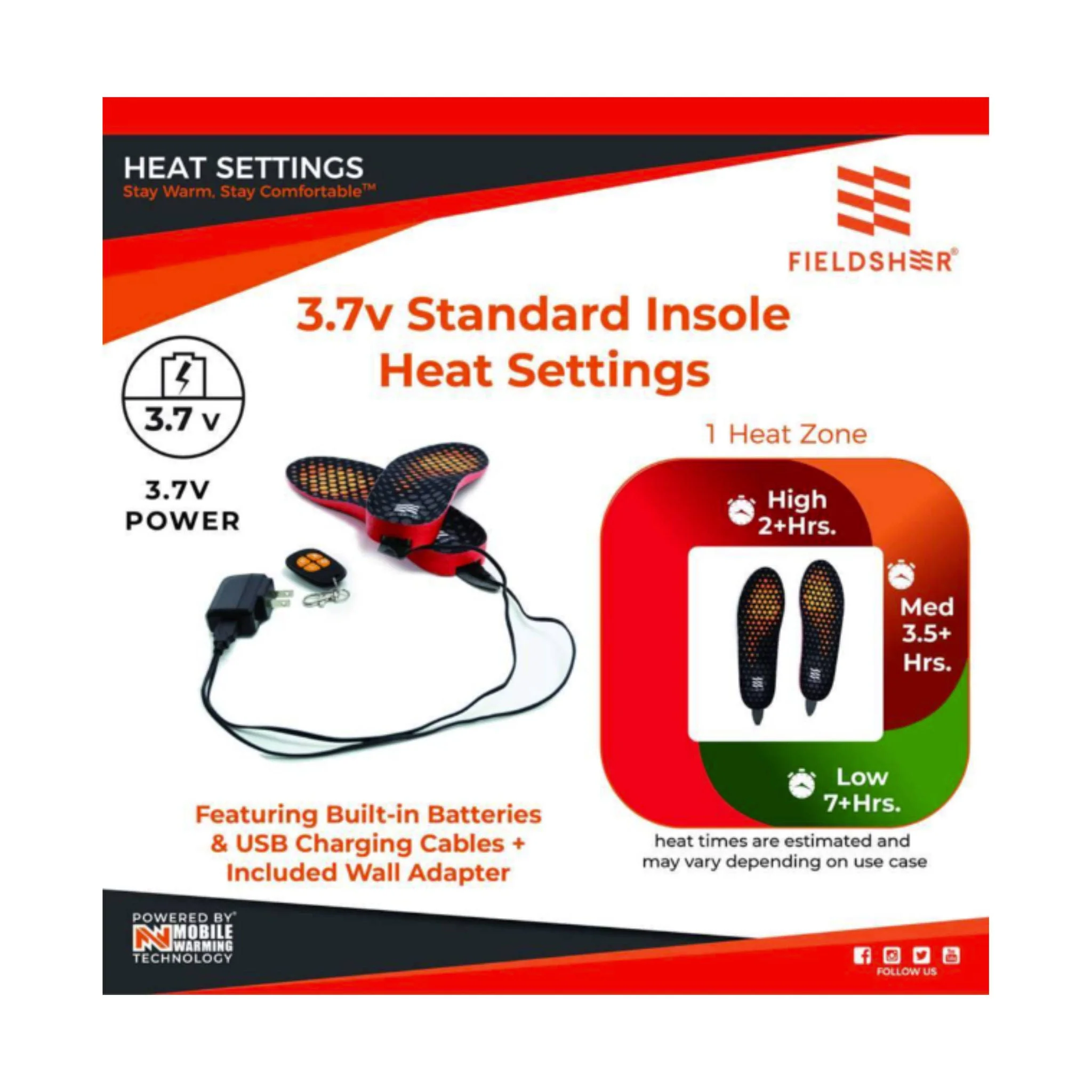 Mobile Warming Standard Heated Insoles - Black - Image 5