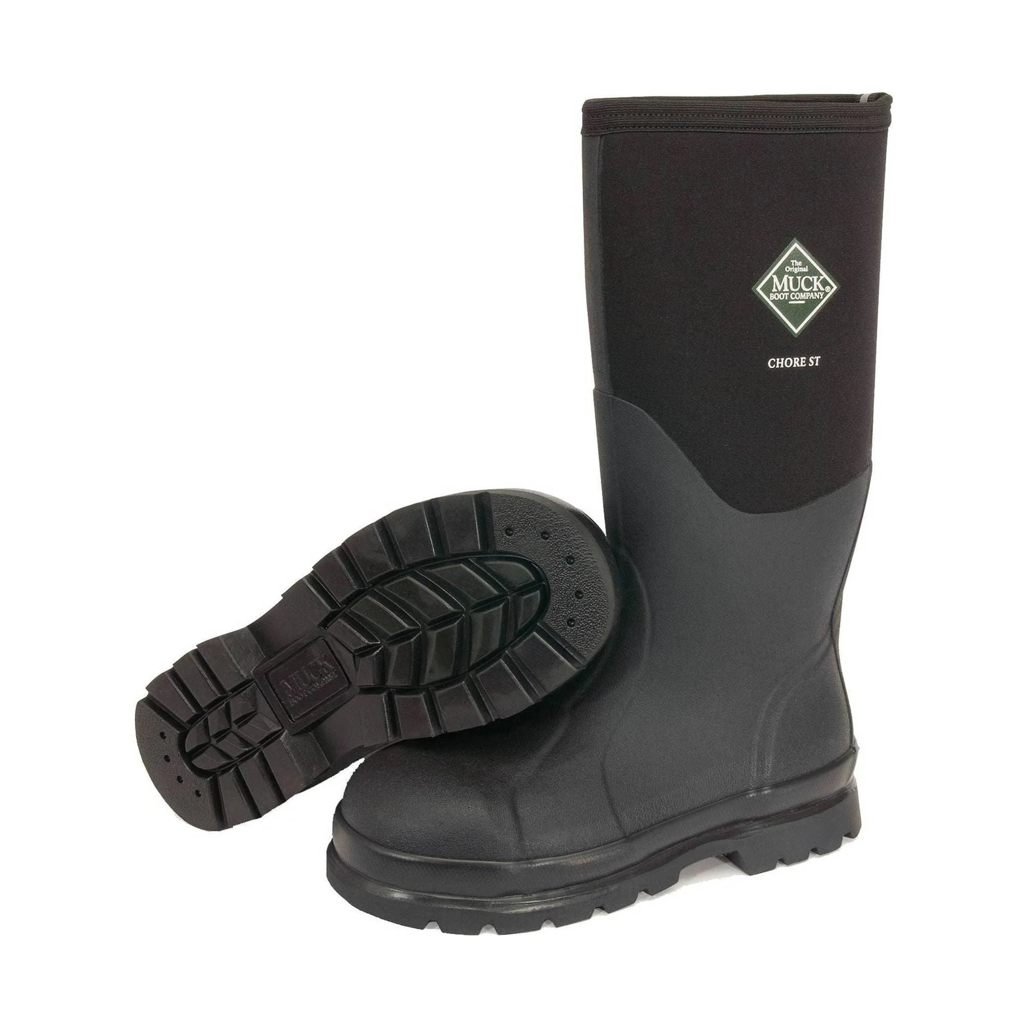 Muck Boot Men's Chore Classic Hi Steel Toe Work Boot - Black - Image 4