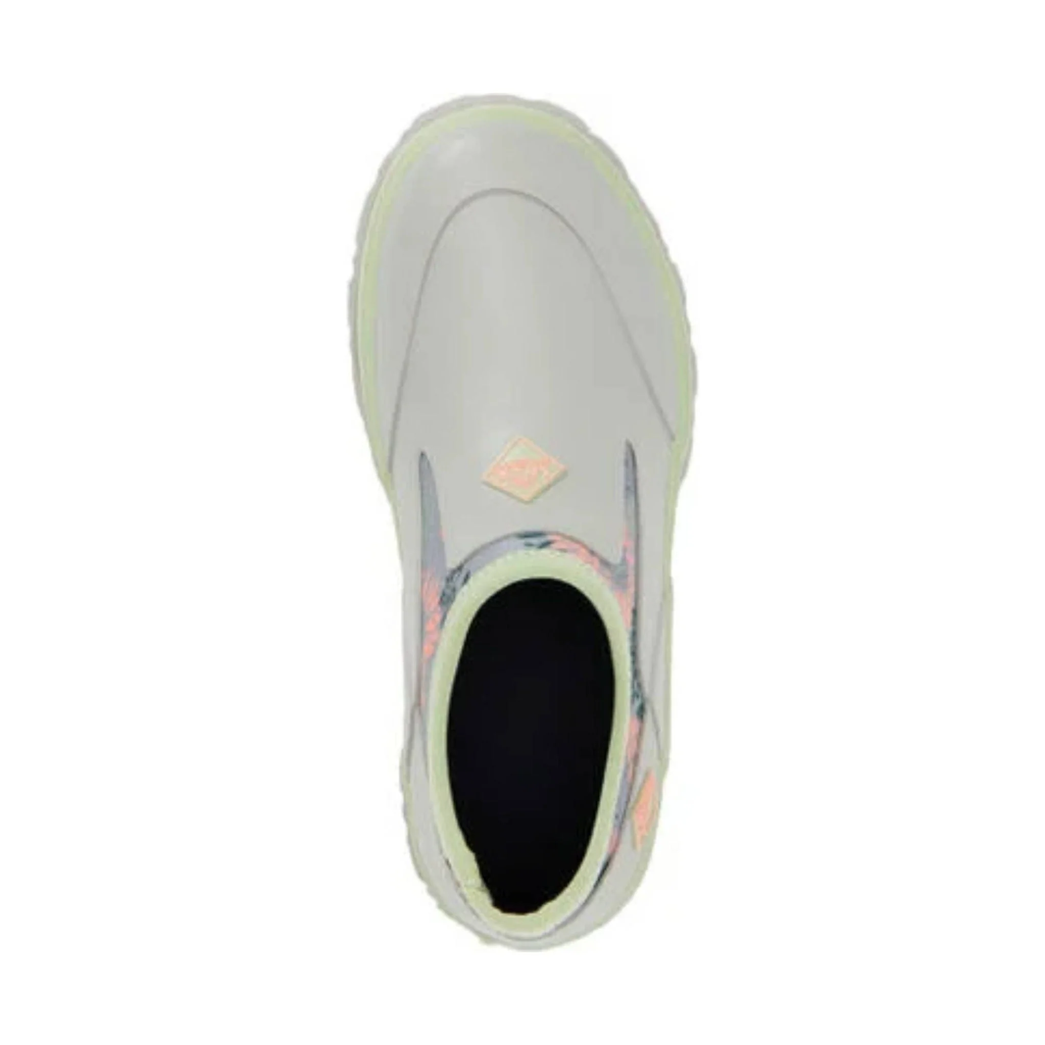 Muck Boot Women's Forager Low Slip On Rain Shoe - Light Gray / Sunflower Print - Image 4