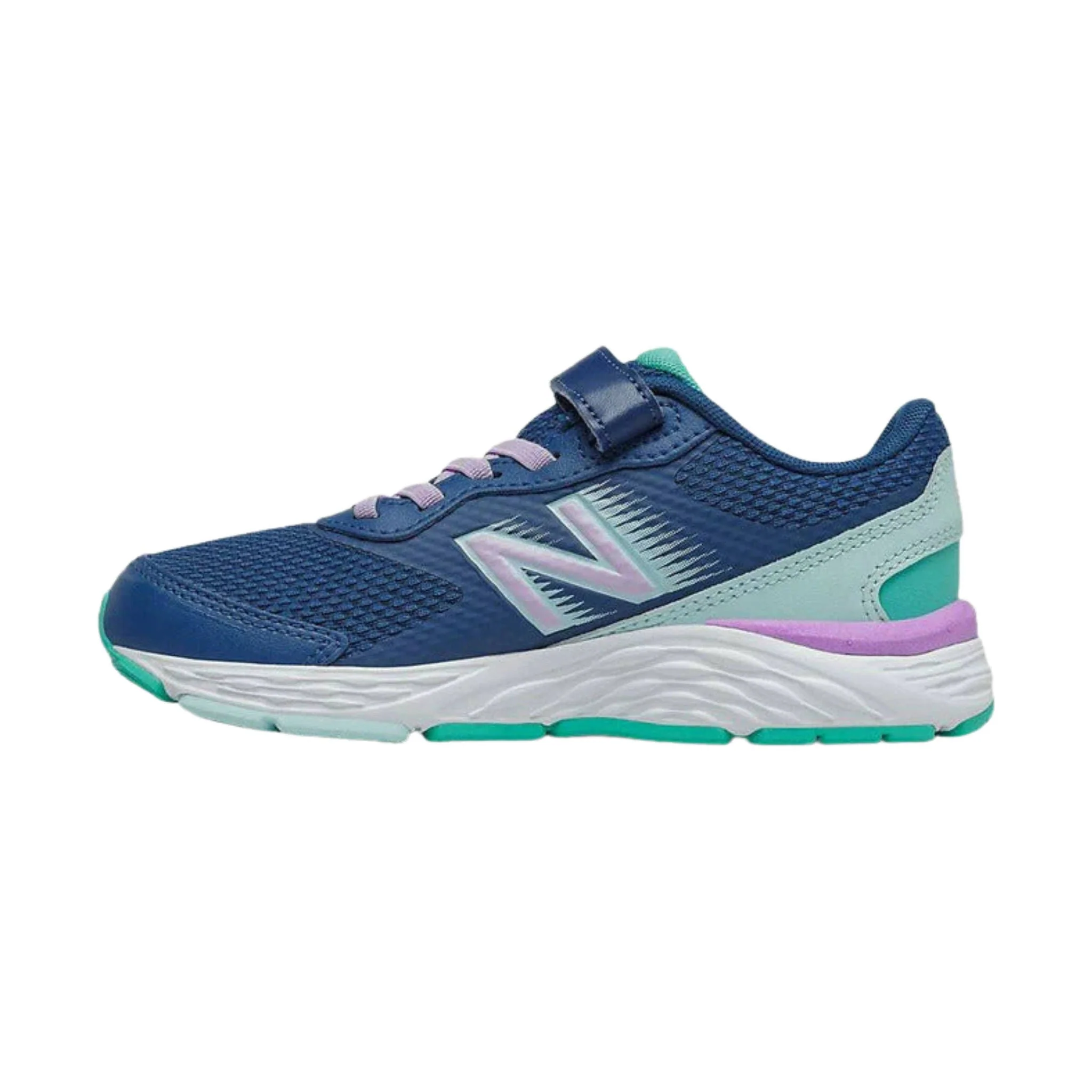 New Balance Kids' 680 V6 Bungee Running Shoes - Captain Blue - Image 2
