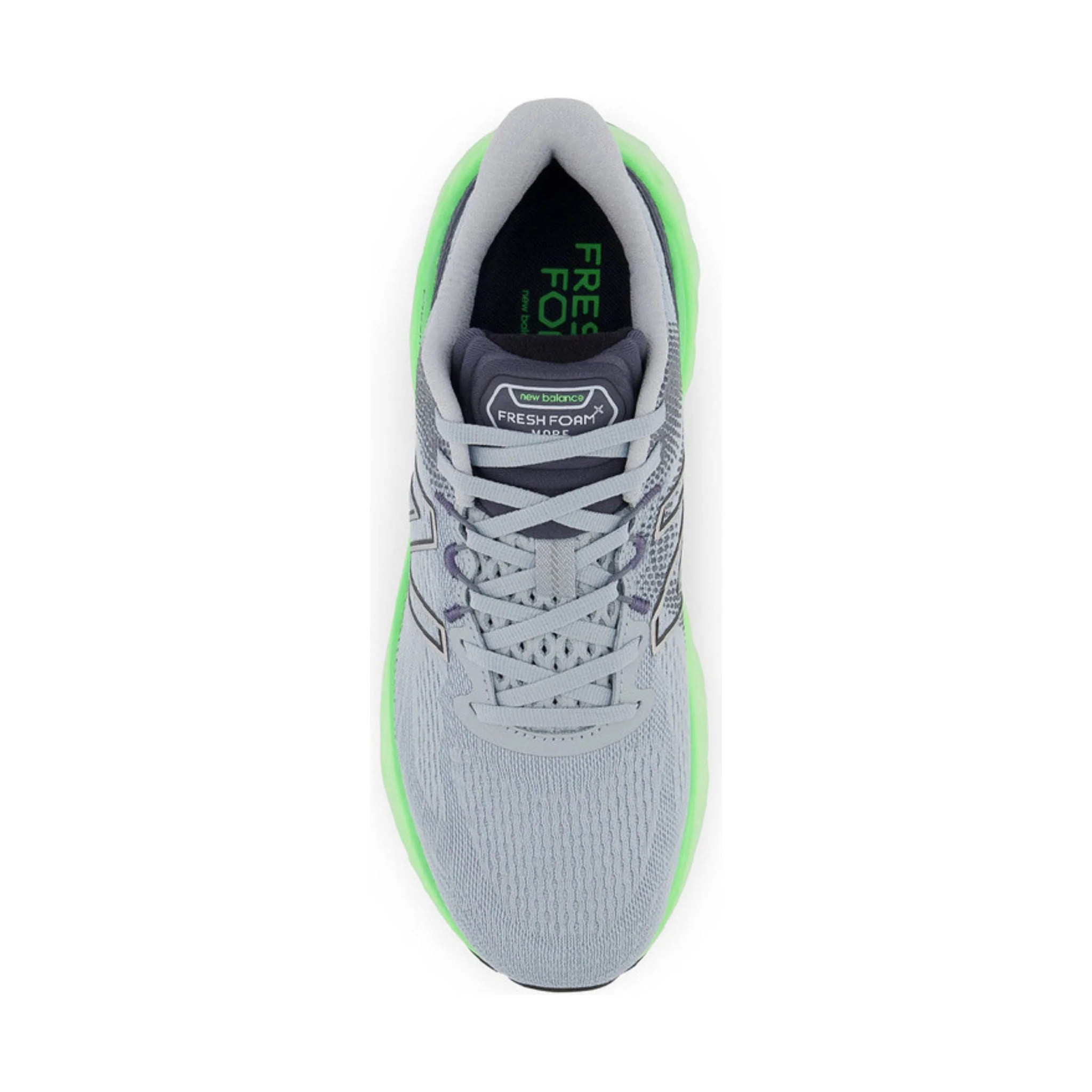 New Balance Men's Fresh Foam More v3 Shoes - Light Slate/Vibrant Spring - Image 3