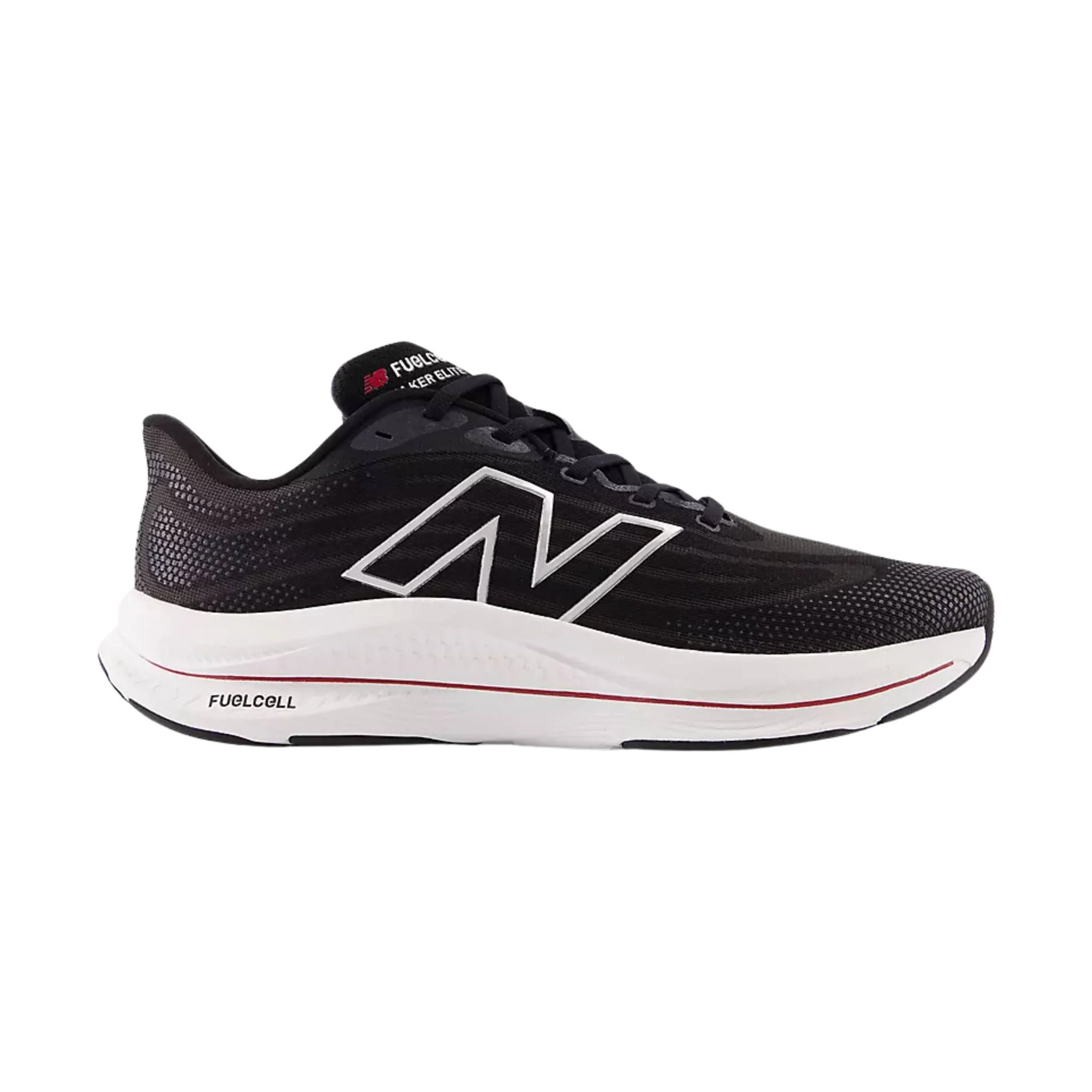 New Balance Men's FuelCell Walker Elite Shoes - Black with Team Red and Silver