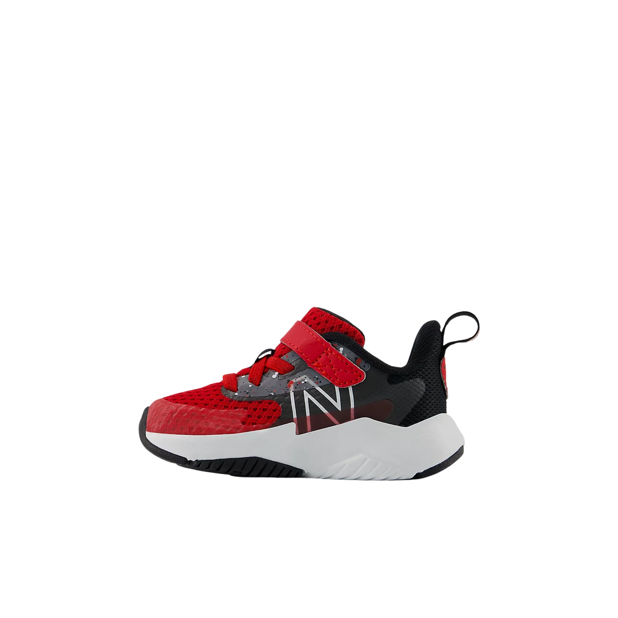 New Balance Toddlers Rave Run v2 Bungee Lace With Top Strap Shoes - Team Red With Black and Black Cement - Image 2