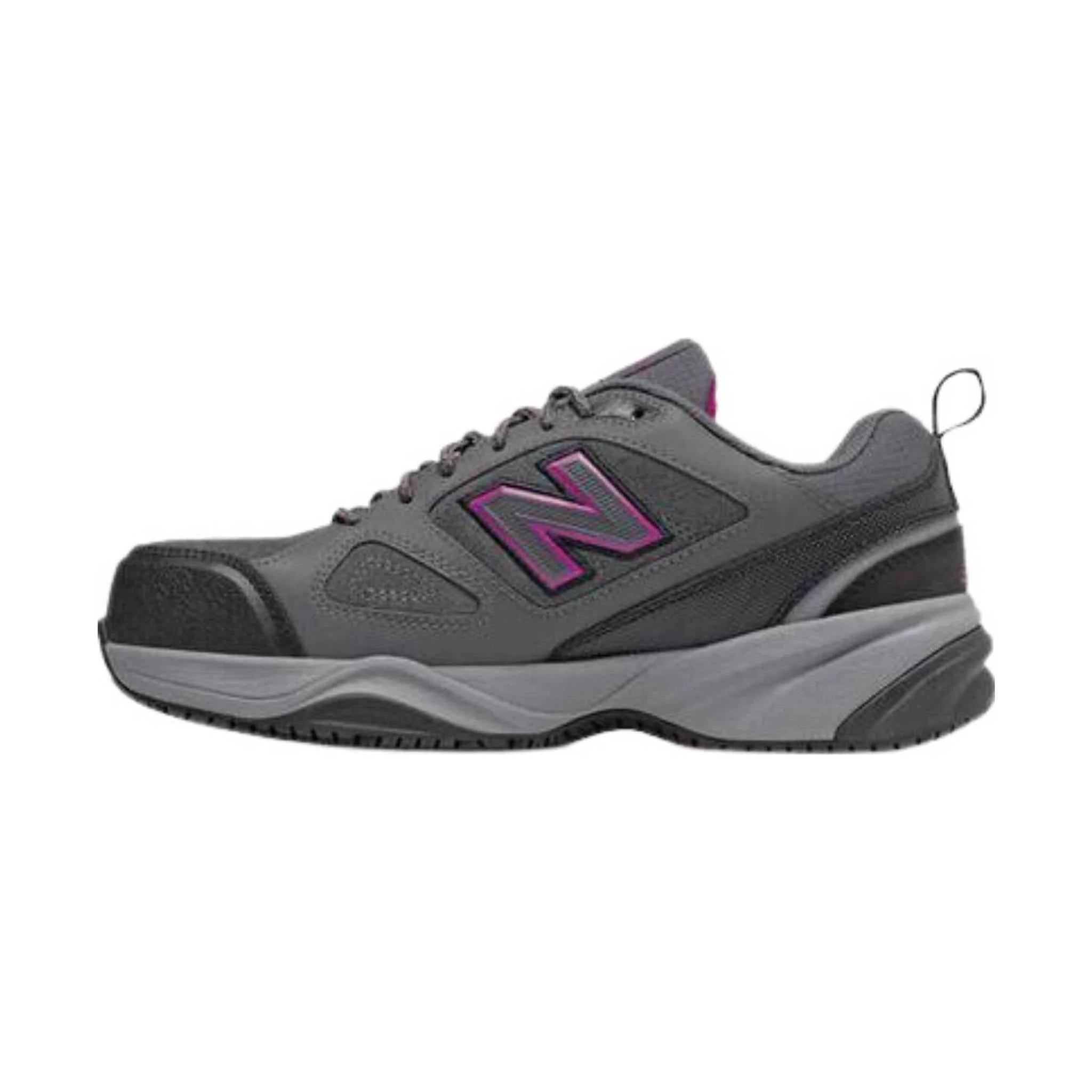 New Balance Women's 627V2 Steel Toe Work Shoe - Grey Suede - Image 2