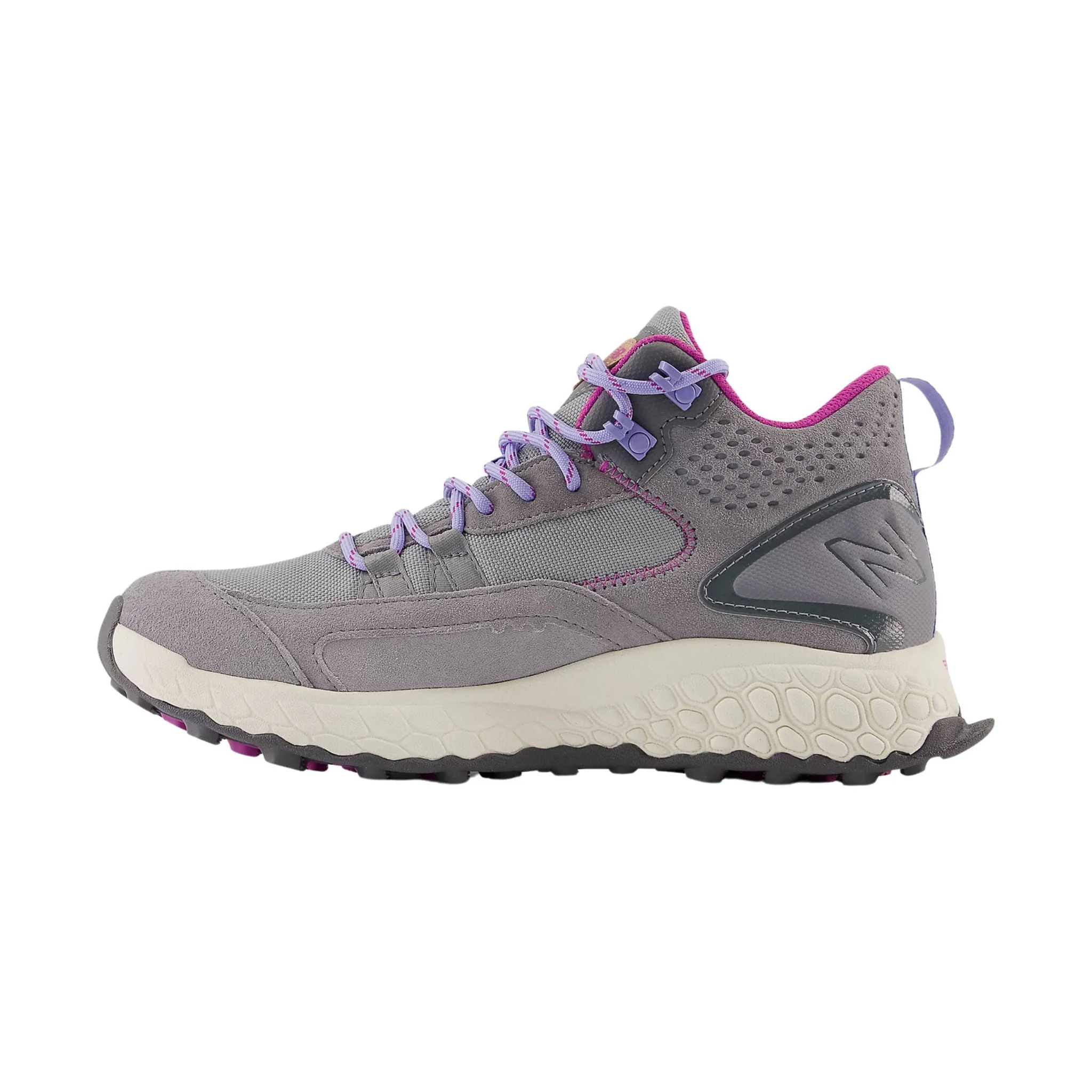New Balance Women's Fresh Foam X Hierro Mid Gore-Tex Hiking Shoes - Steel with Castlerock and Magenta - Image 2