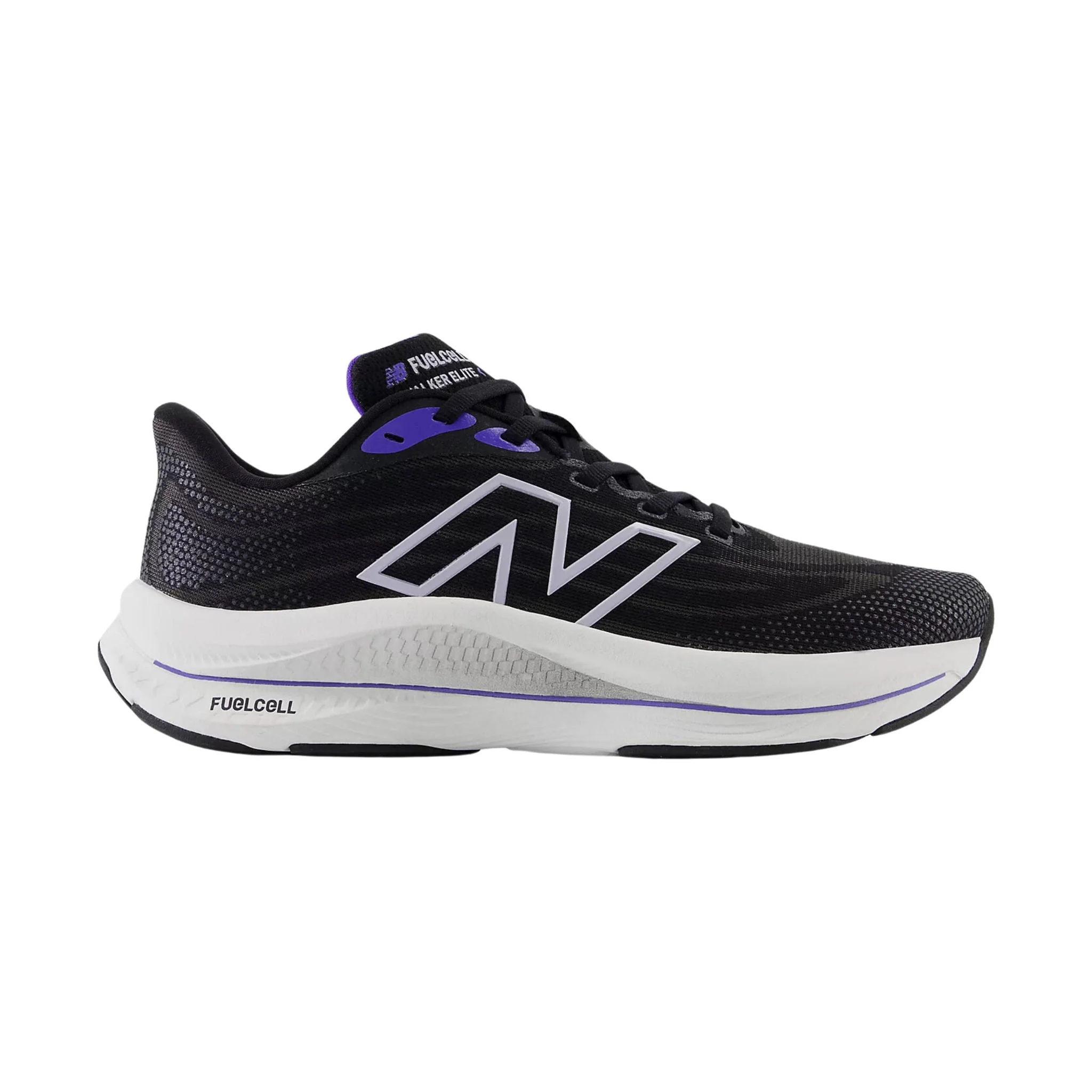 New Balance Women's FuelCell Walker Elite Shoes - Black with Indigo and Grey Violet