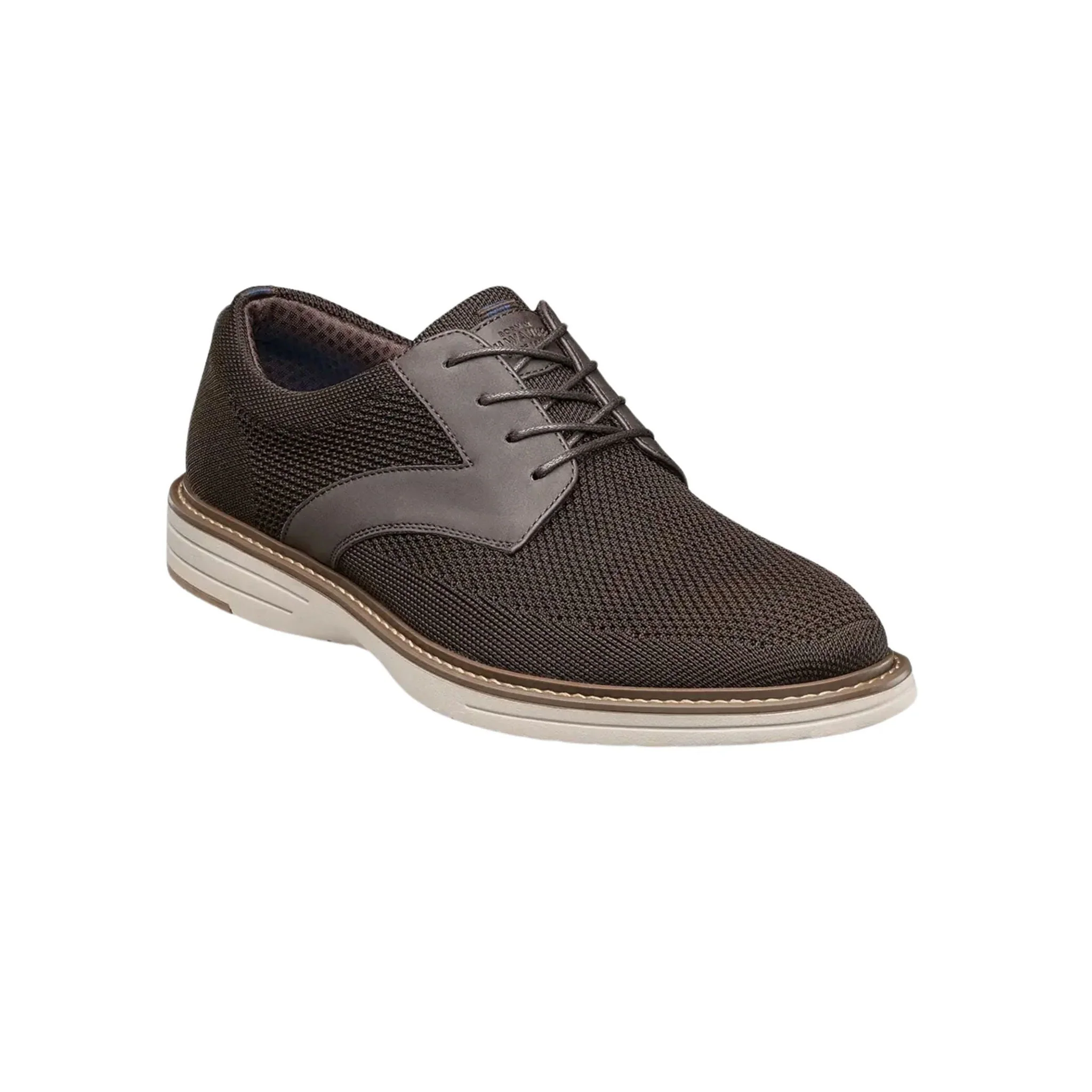Nunn Bush Men's Griff Knit Plain Toe Oxford Shoes - Brown