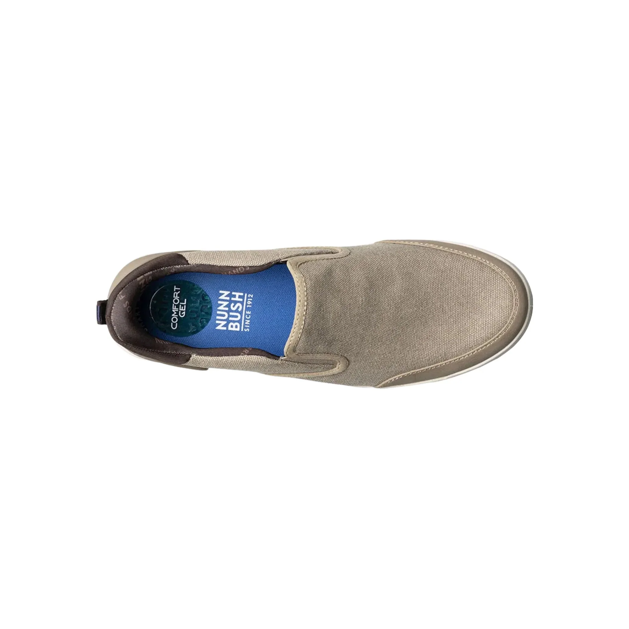 Nunn Bush Men's Kore City Walk EZ Hands Free Canvas Moc Toe Slip On Shoes - Stone - Image 6