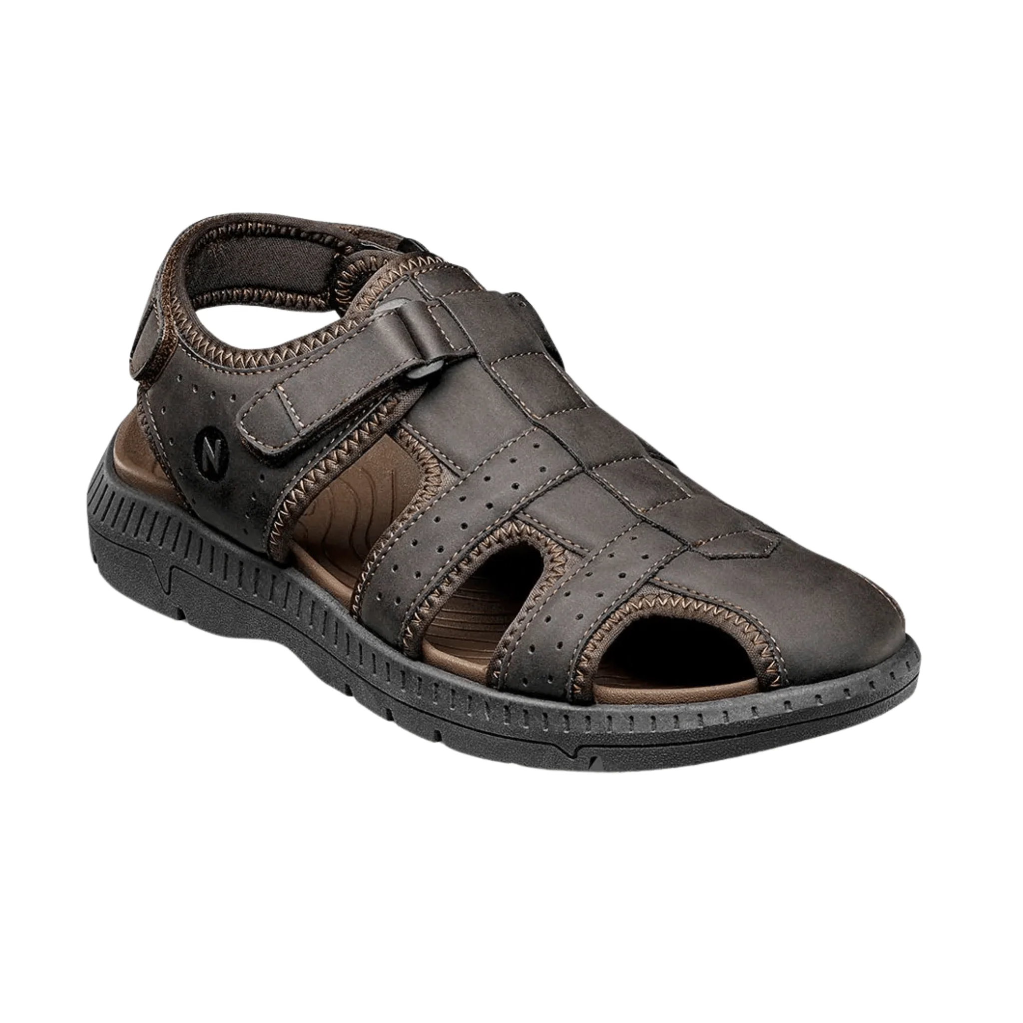 Nunn Bush Men's Laguna Closed Toe Fisherman Sandals - Brown