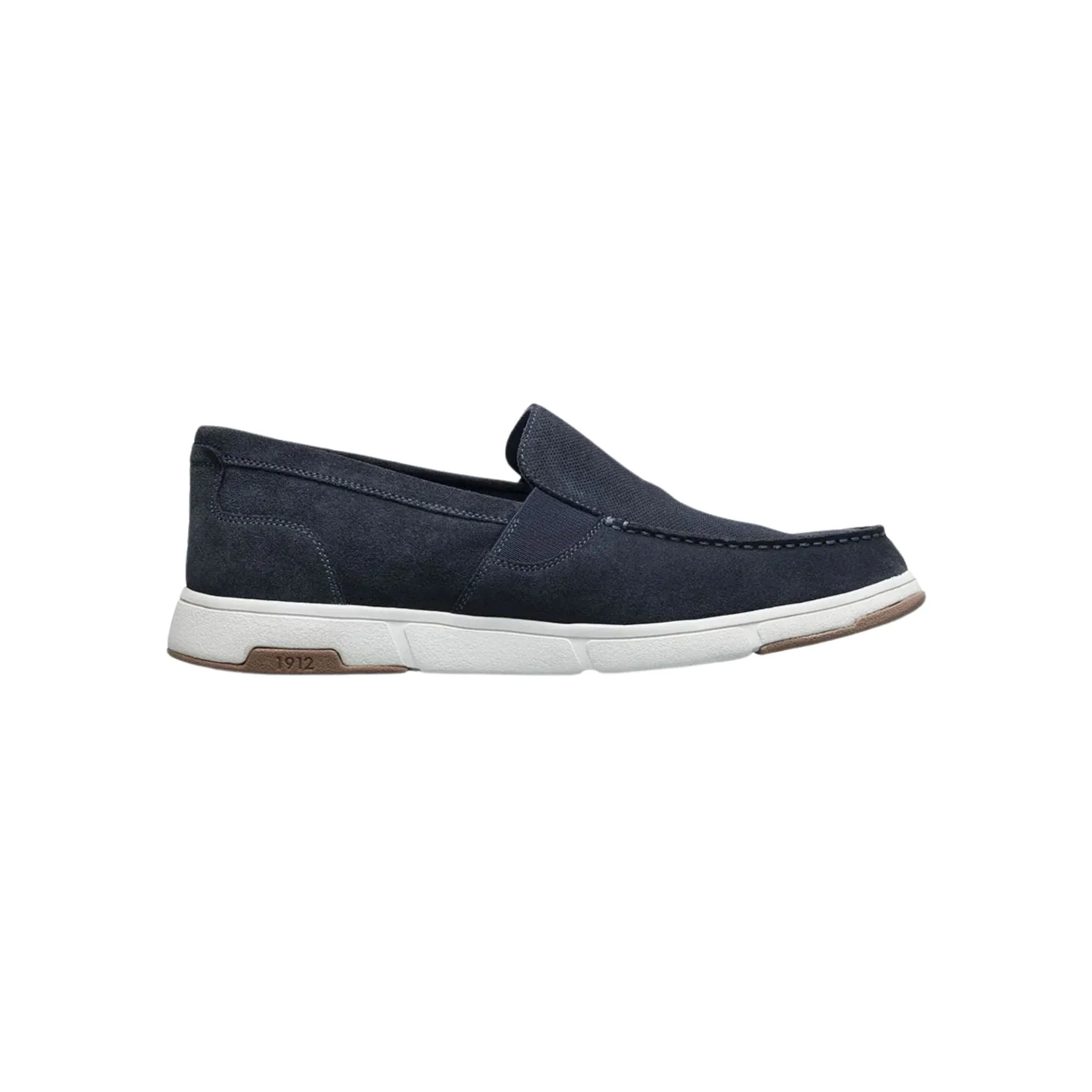 Nunn Bush Men's Luca Suede Moc Toe Venetian Slip On Shoes - Navy - Image 2