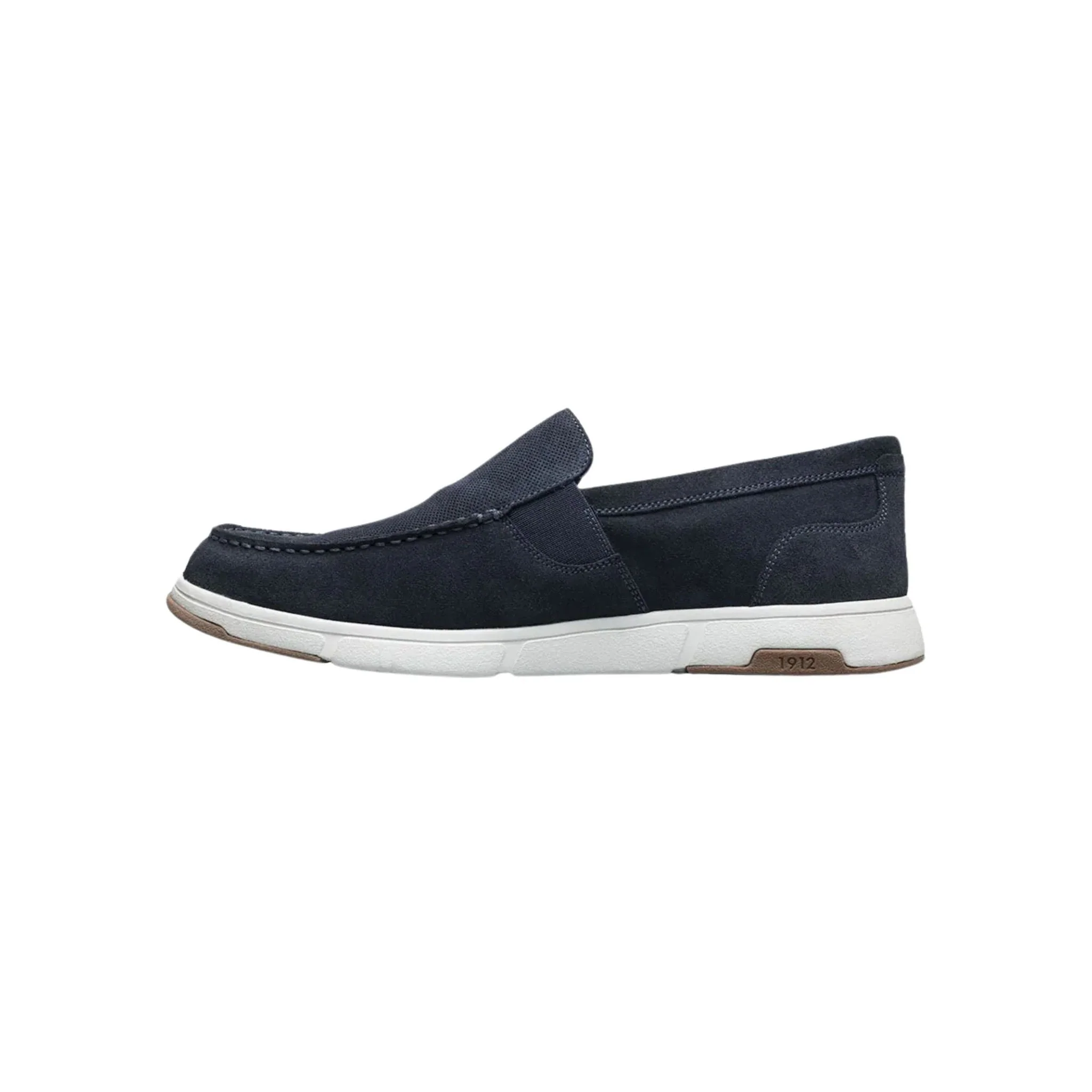 Nunn Bush Men's Luca Suede Moc Toe Venetian Slip On Shoes - Navy - Image 3