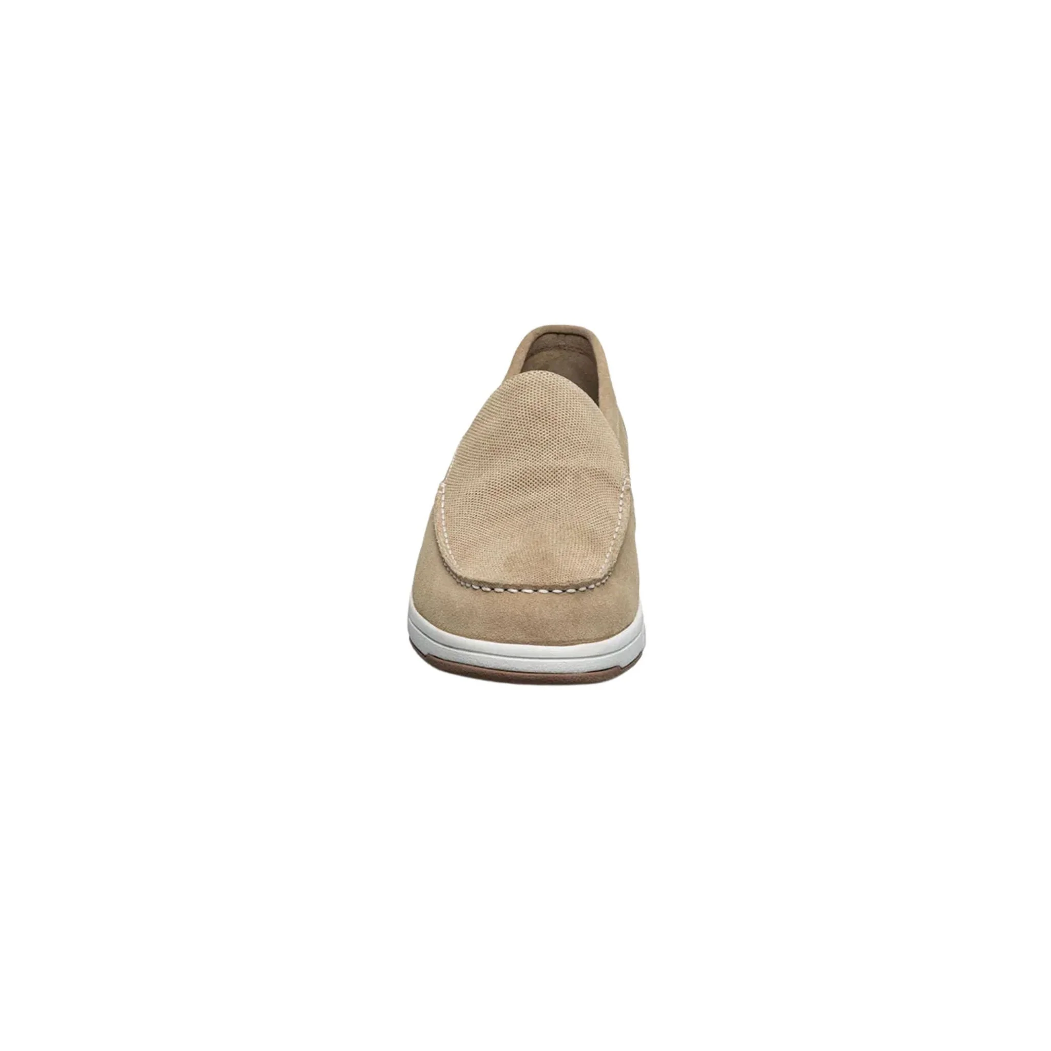 Nunn Bush Men's Luca Suede Moc Toe Venetian Slip On Shoes - Stone - Image 4