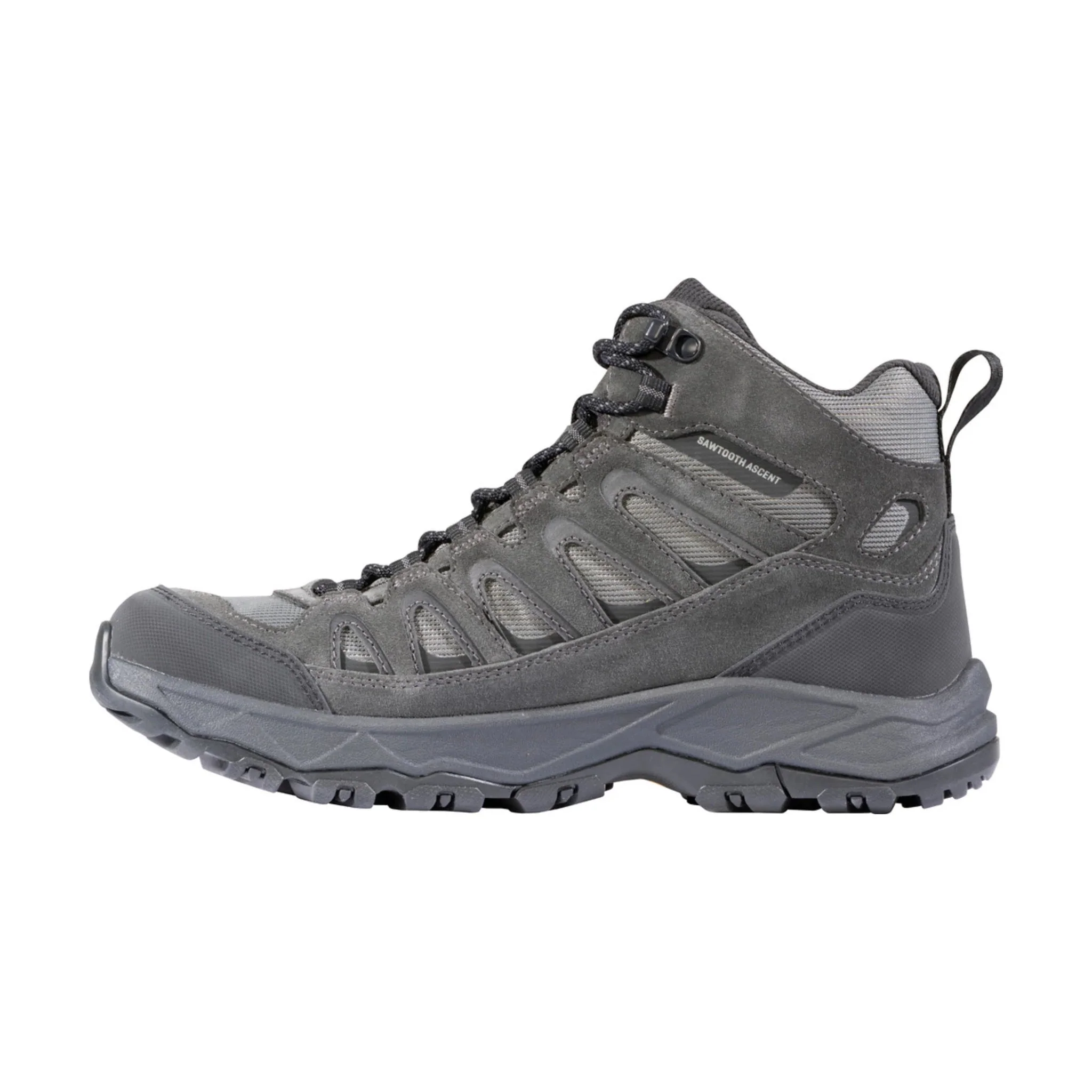 Oboz Men's Sawtooth Ascent Mid Waterproof Hiking Boots - Charcoal - Image 3