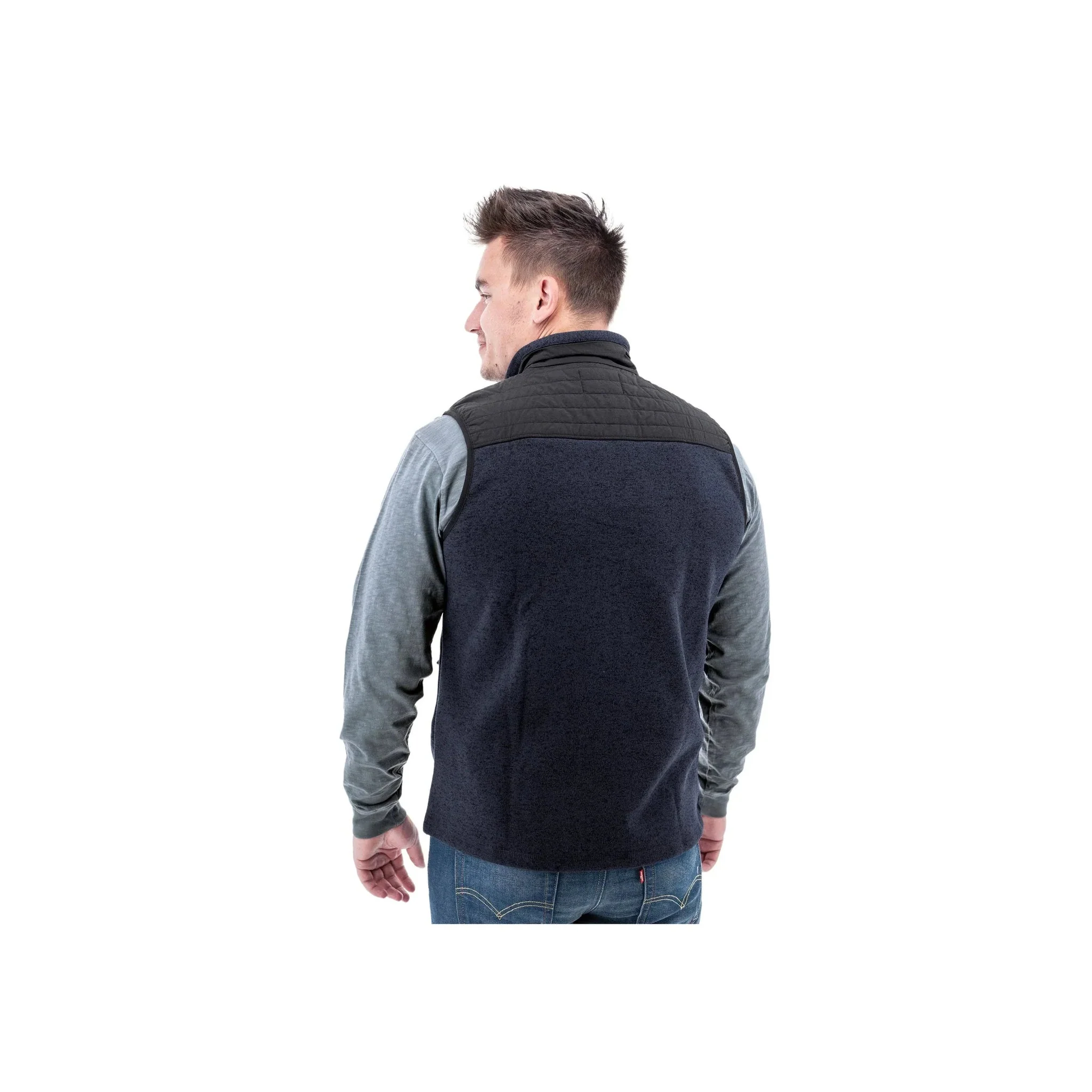 Old Ranch Men's Ezrah Fleece Vest - Black Iris - Image 2