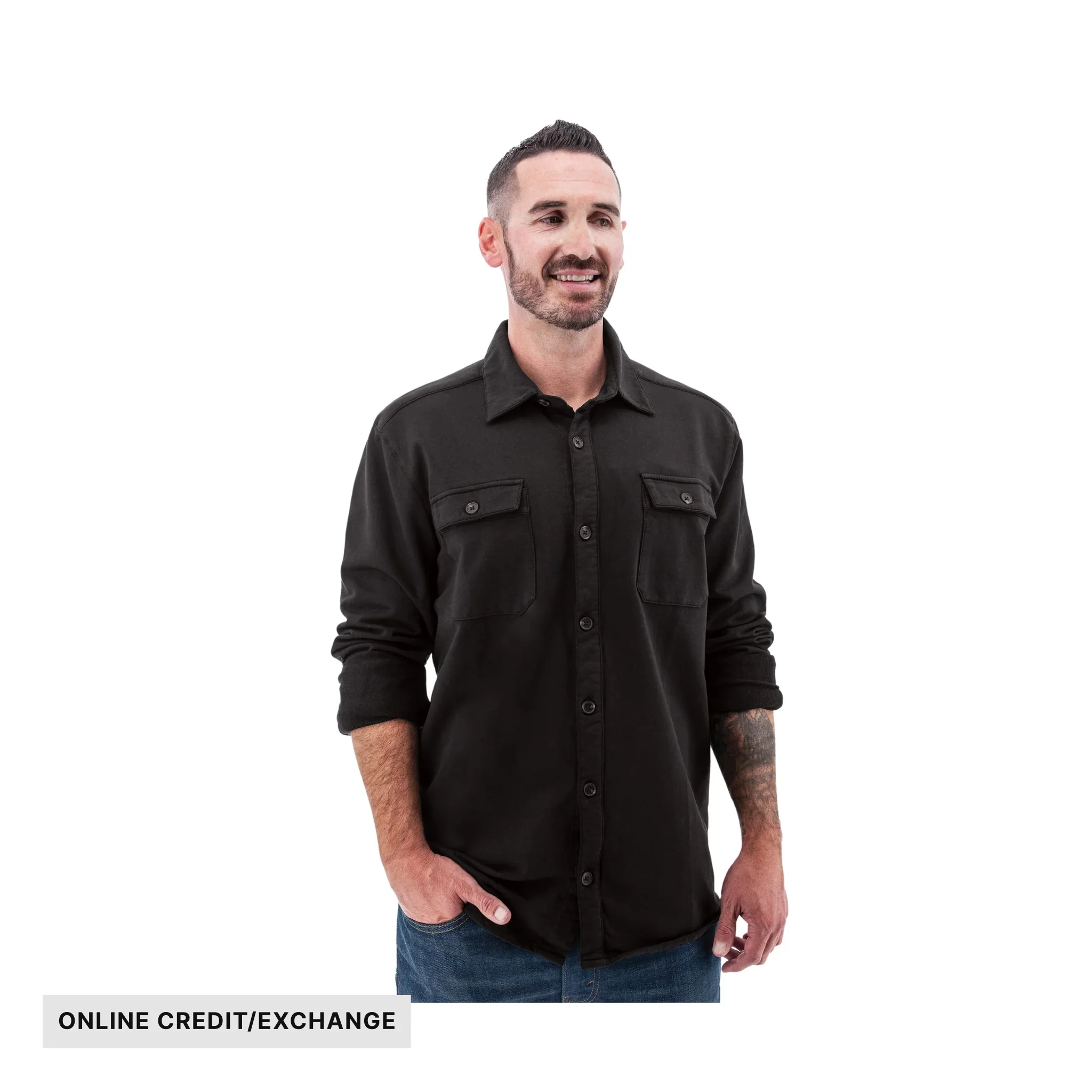 Old Ranch Men's Sprague Long Sleeve Shirt - Black