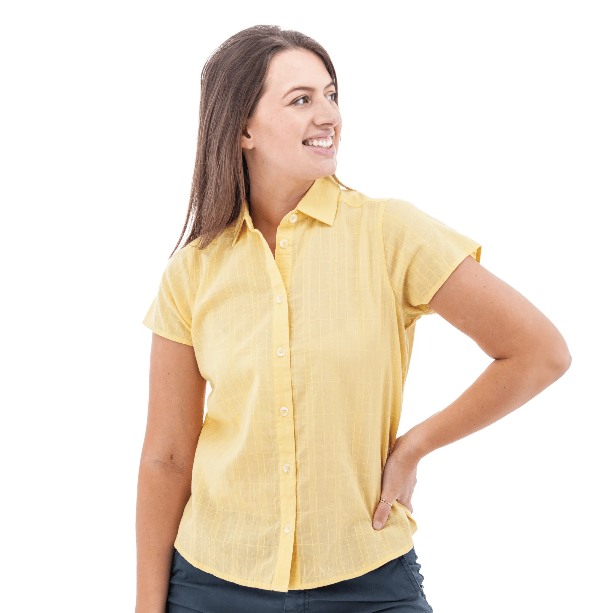 Old Ranch Women's Aubrey Organic Camp Shirt - Gold - Image 2