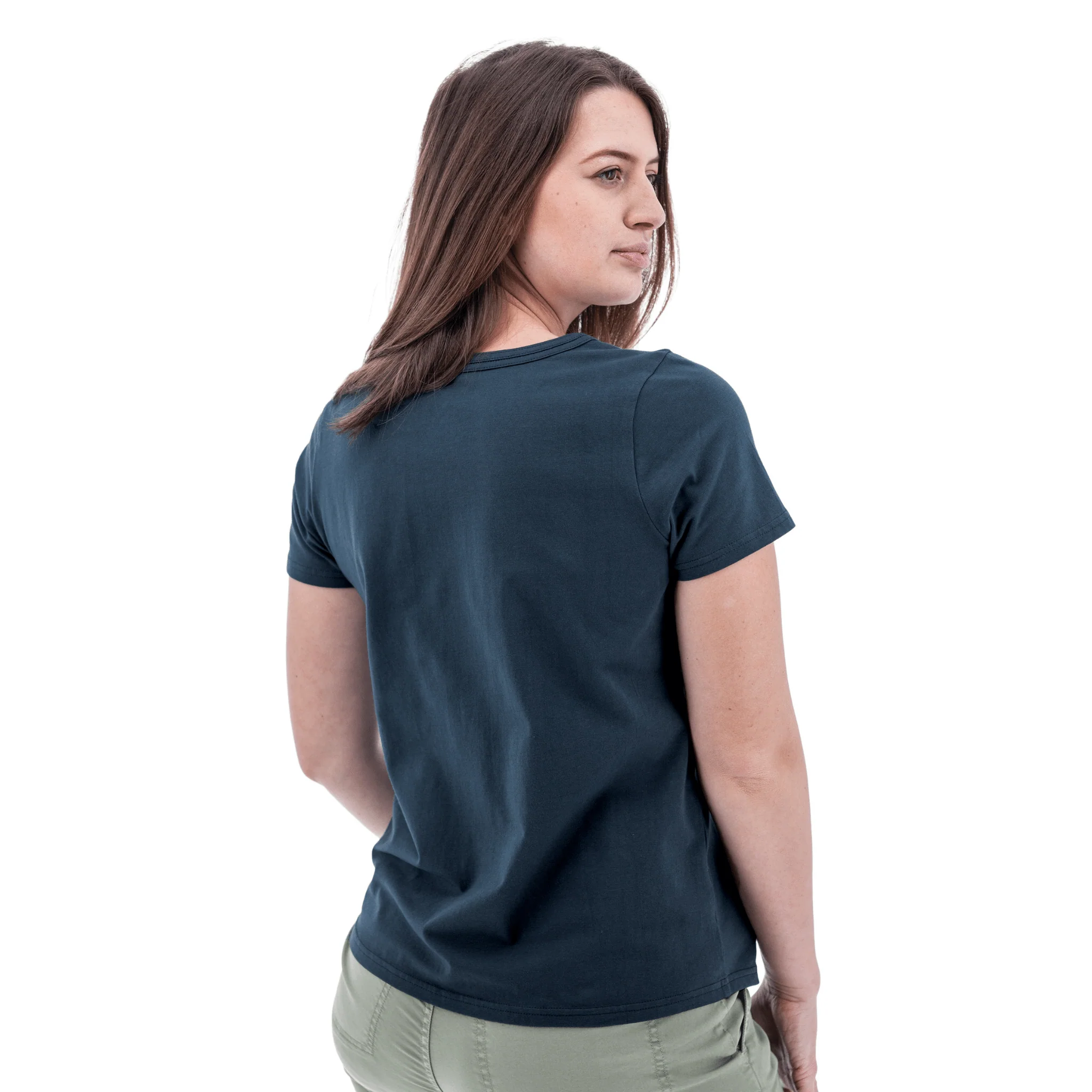 Old Ranch Women's Basis Organic Cotton Tee - Midnight Navy - Image 3