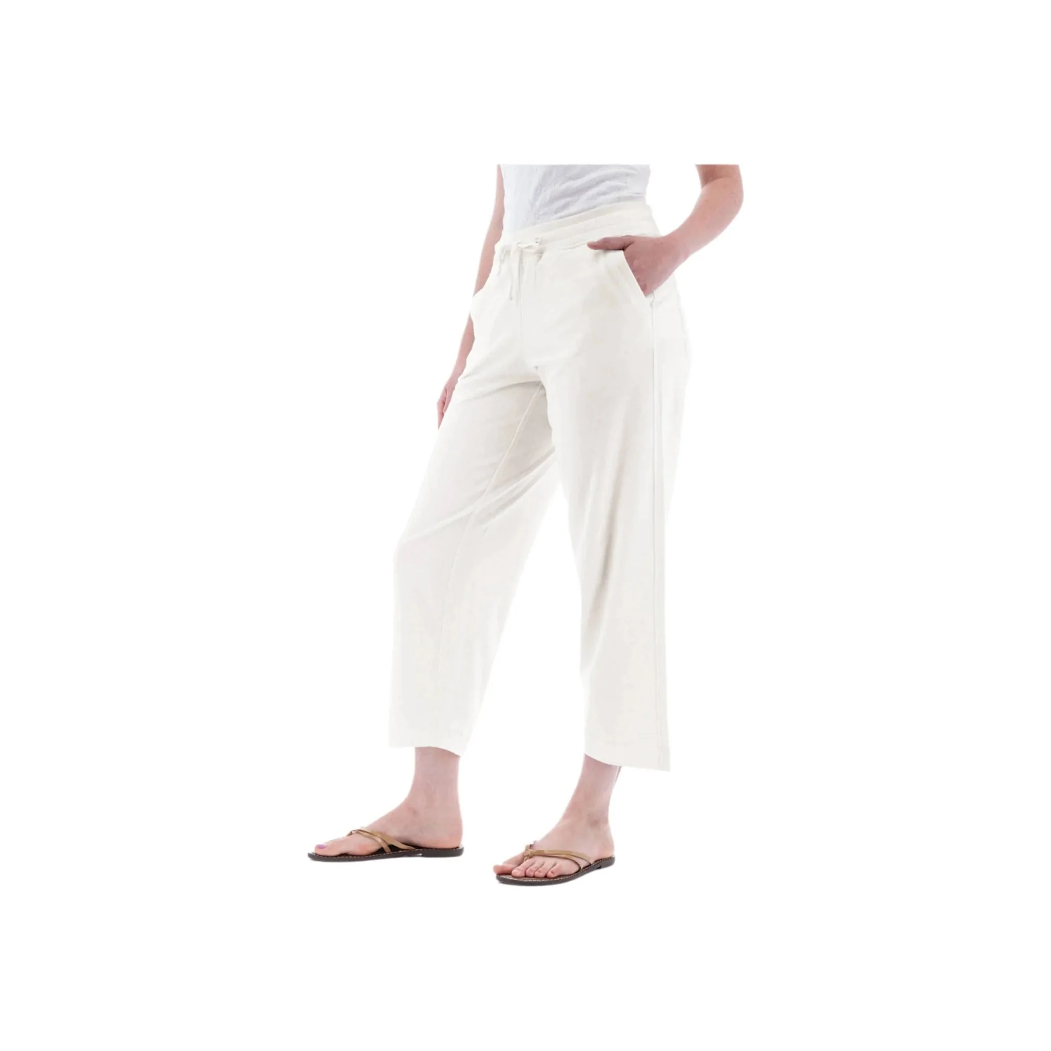 Old Ranch Women's Corina Recycled Crop Sweatpants - Egret - Image 2