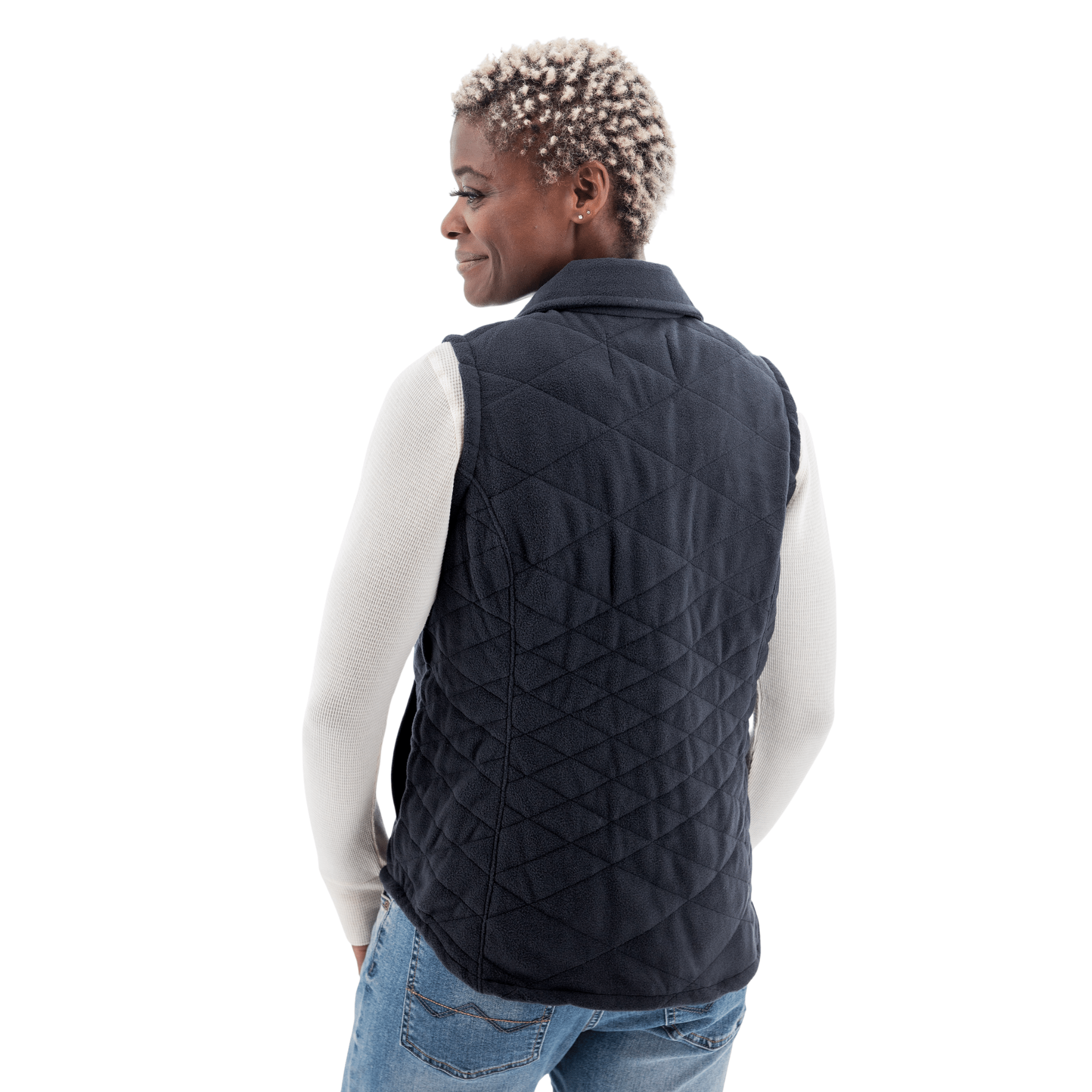 Old Ranch Women's Hadlee Fleece Vest - Dark Navy - Image 2