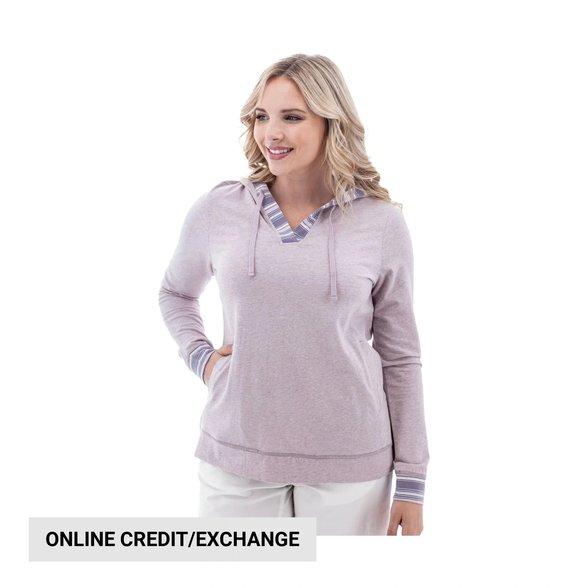Old Ranch Women's Marlee Organic Lightweight Hoodie - Iris