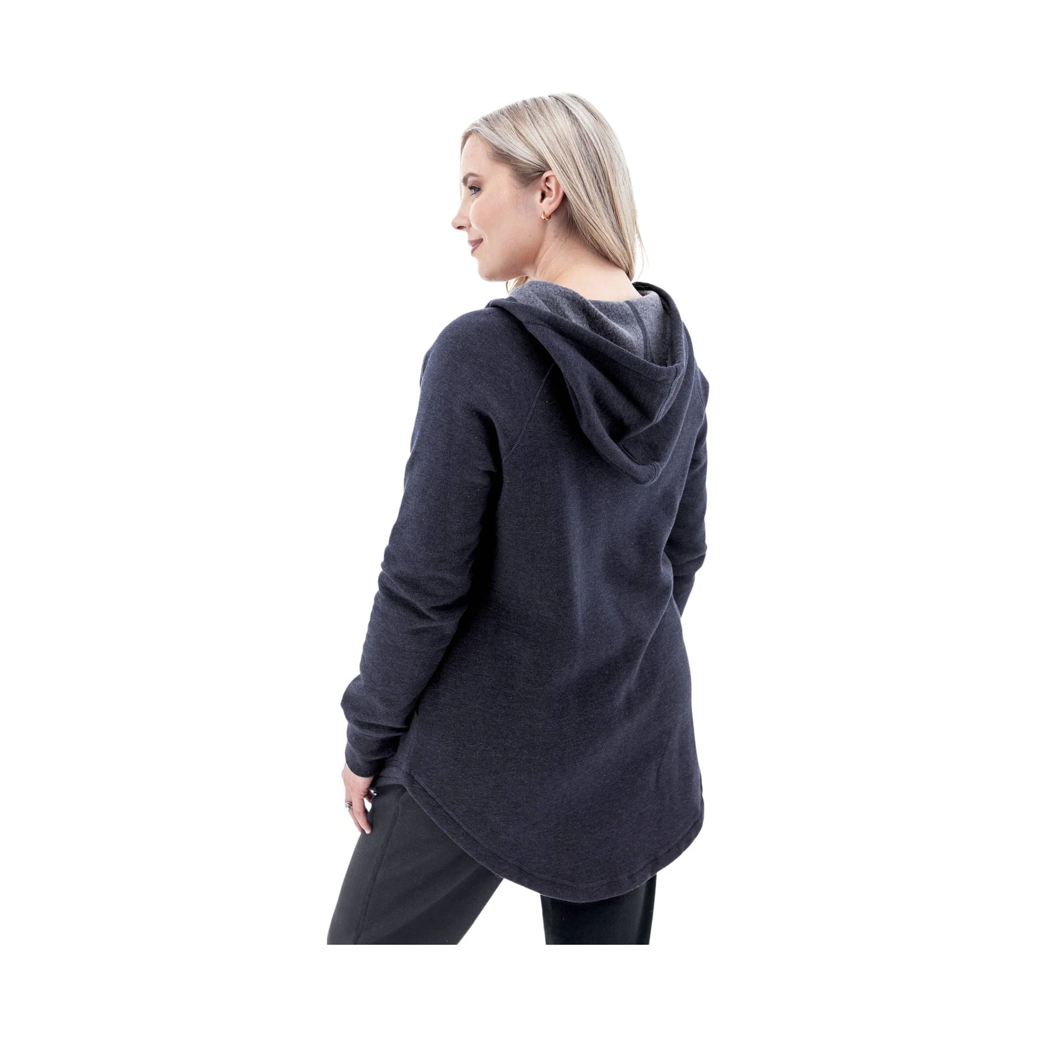 Old Ranch Women's River Oversized Fleece Hoodie - Black Iris - Image 2