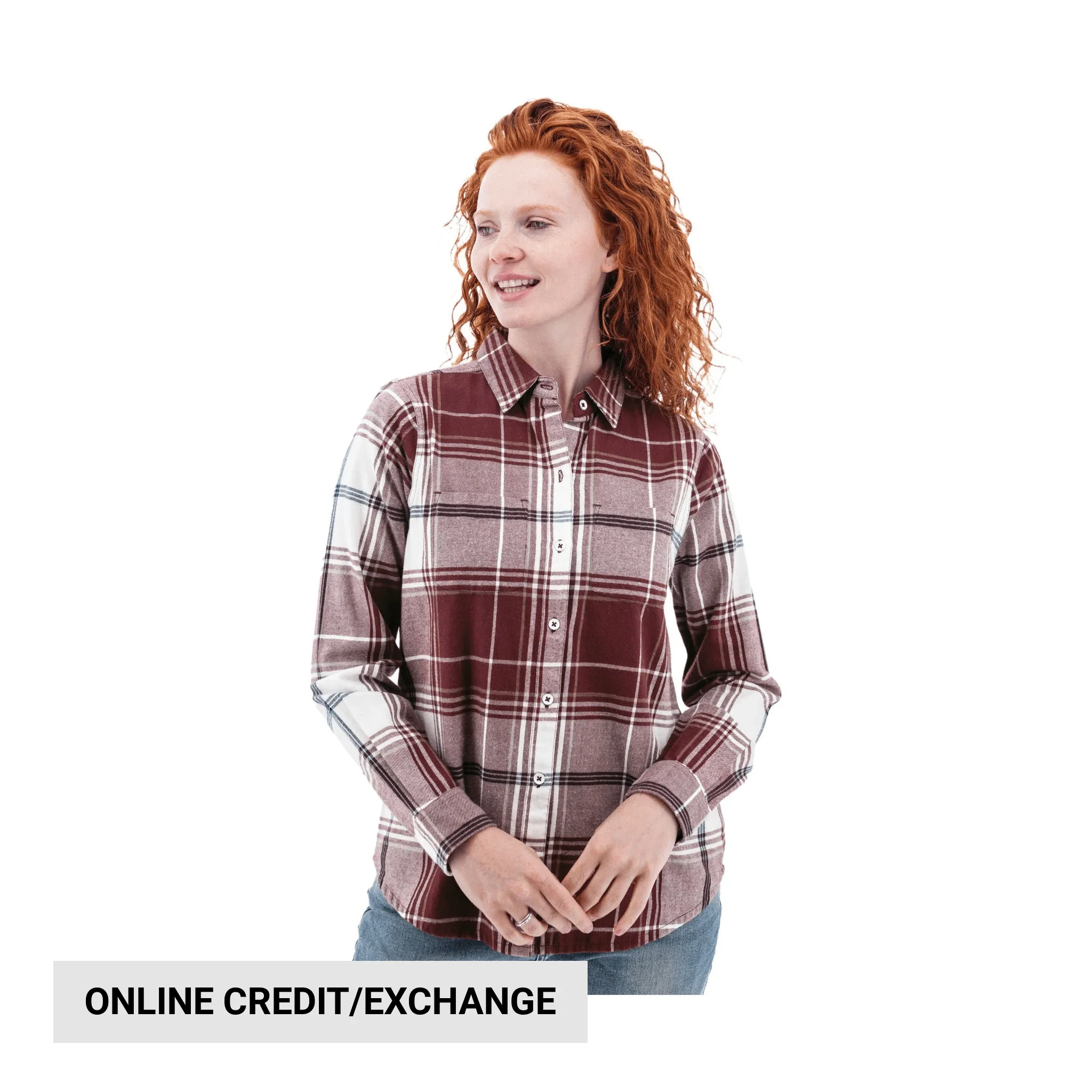 Old Ranch Women's Salina Organic Plaid Shirt - Mahogany
