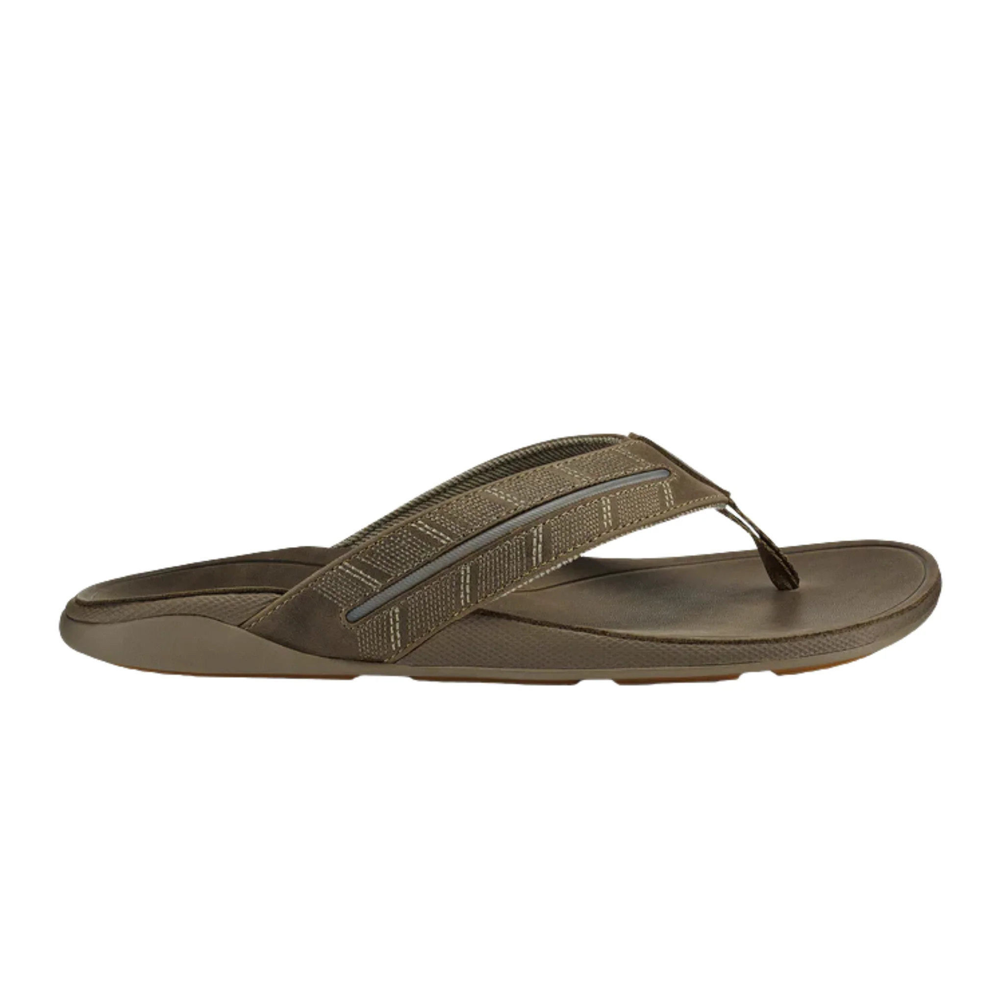 Oluaki Men's Tuahine Palm Flip Flop - Mustang/Mustang