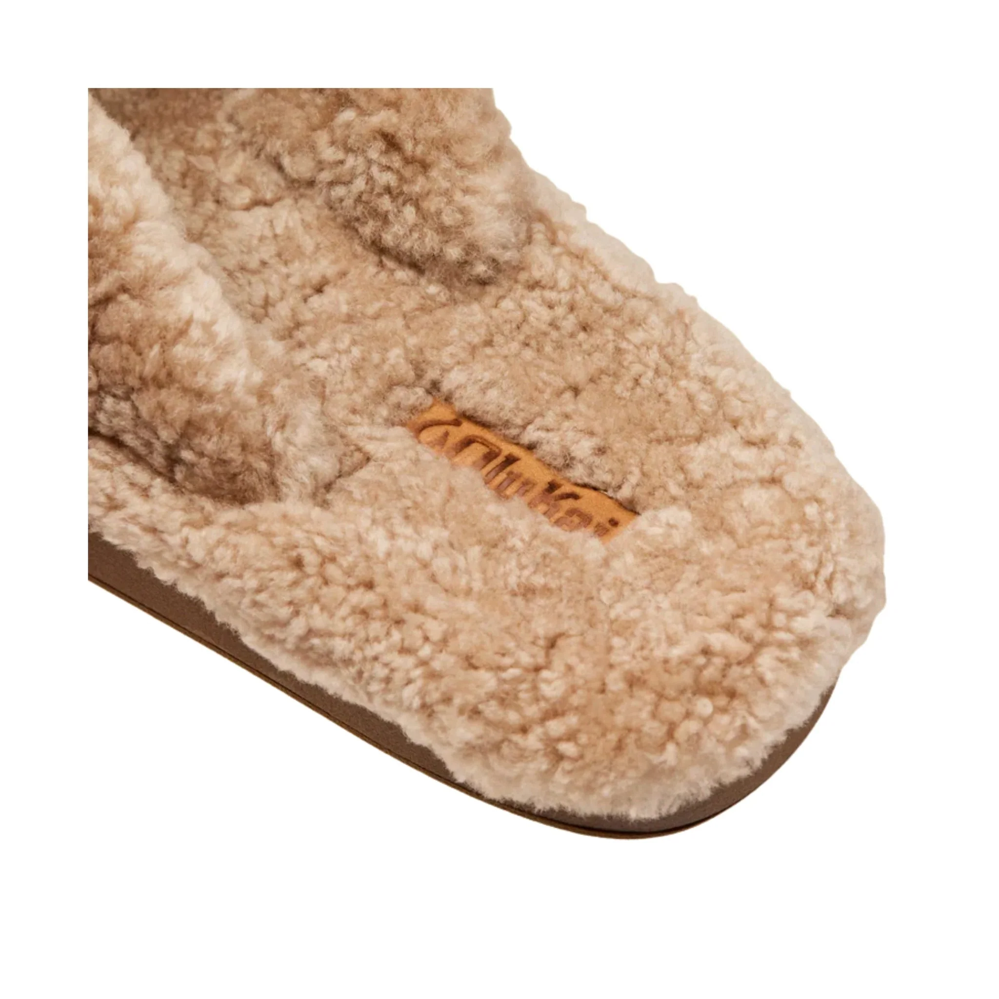 Olukai Women's Kipea Heu Fuzzy Slipper Sandals - Tan - Image 3