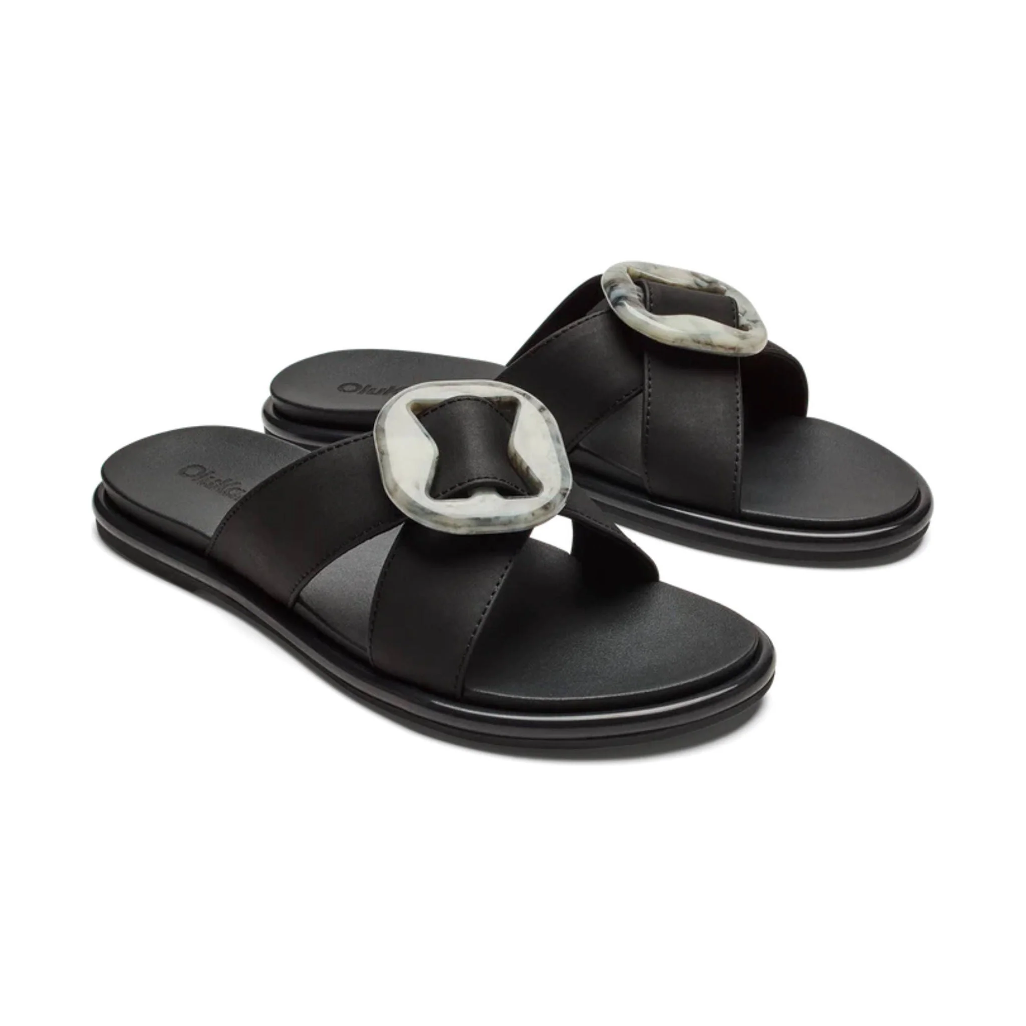 OluKai Women's La`i Slide Sandals - Lava Rock - Image 3