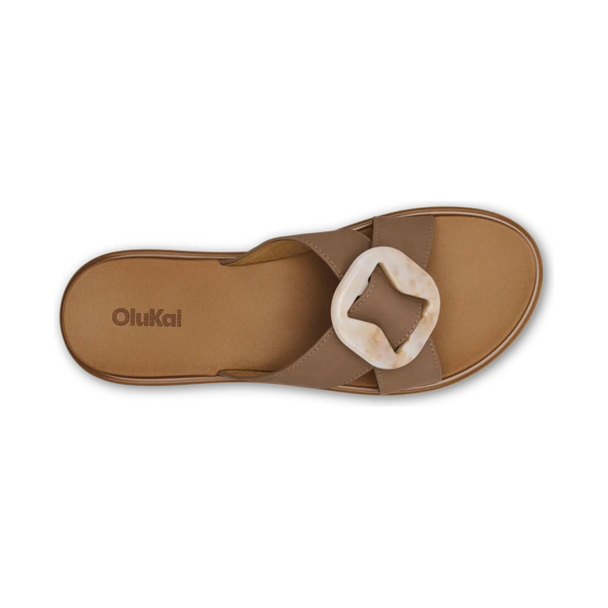 OluKai Women's La`i Slide Sandals - Tan - Image 4