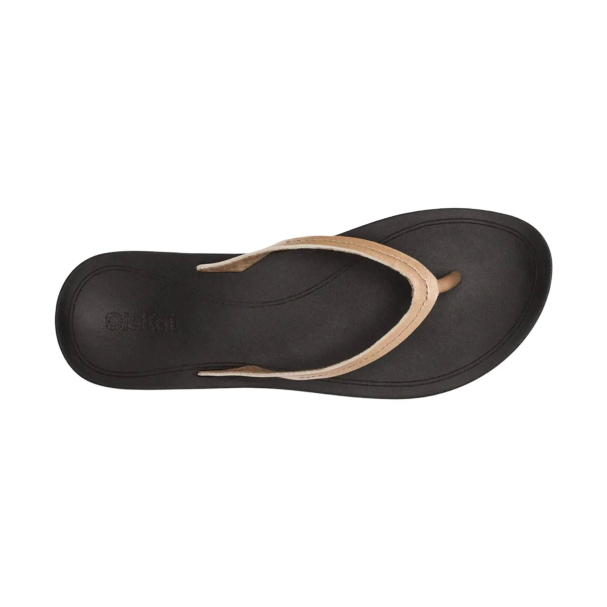 OluKai Women's Lalahi Leather Beach Sandals - Copper/Lava Rock - Image 3