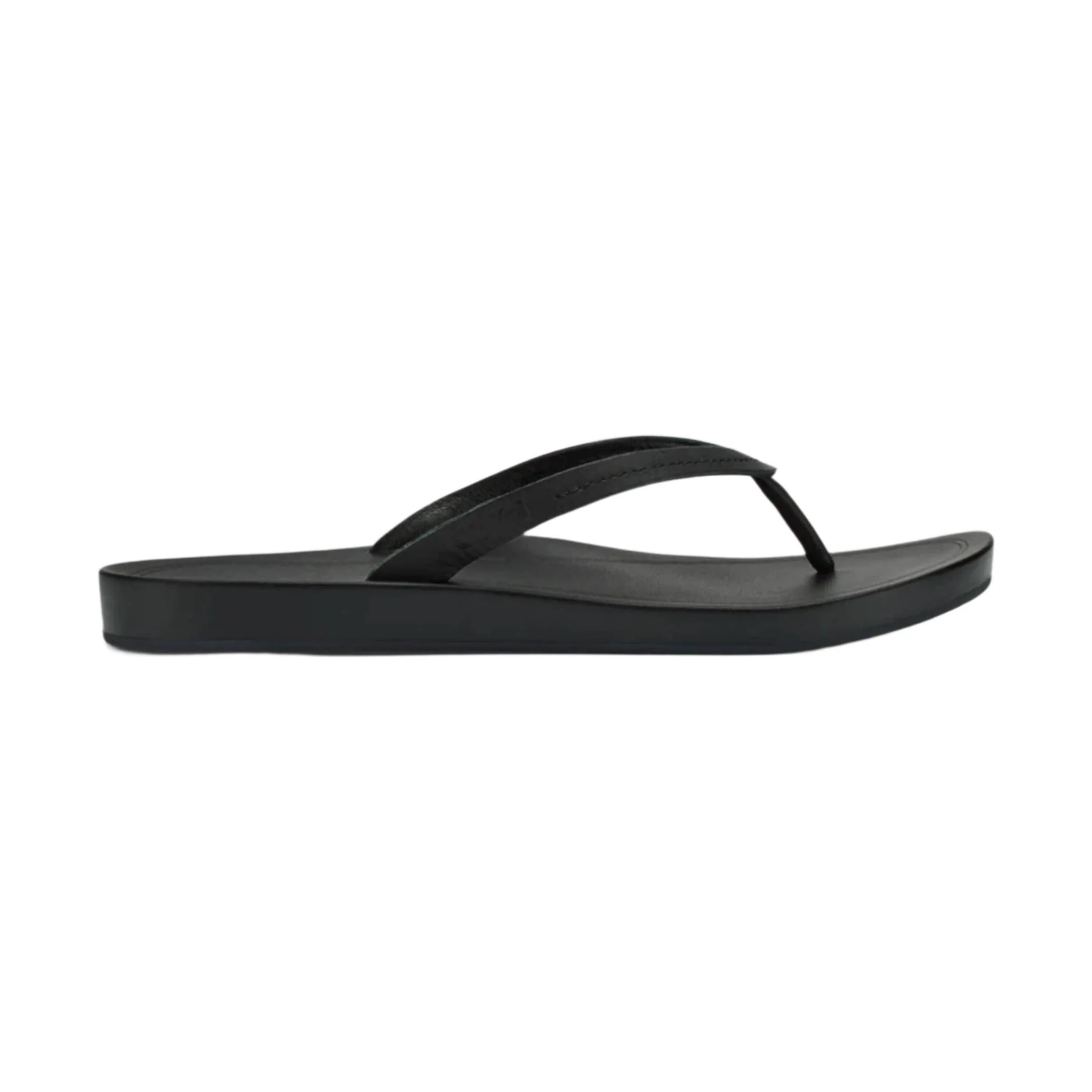OluKai Women's Lalahi Leather Beach Sandals - Lava Rock