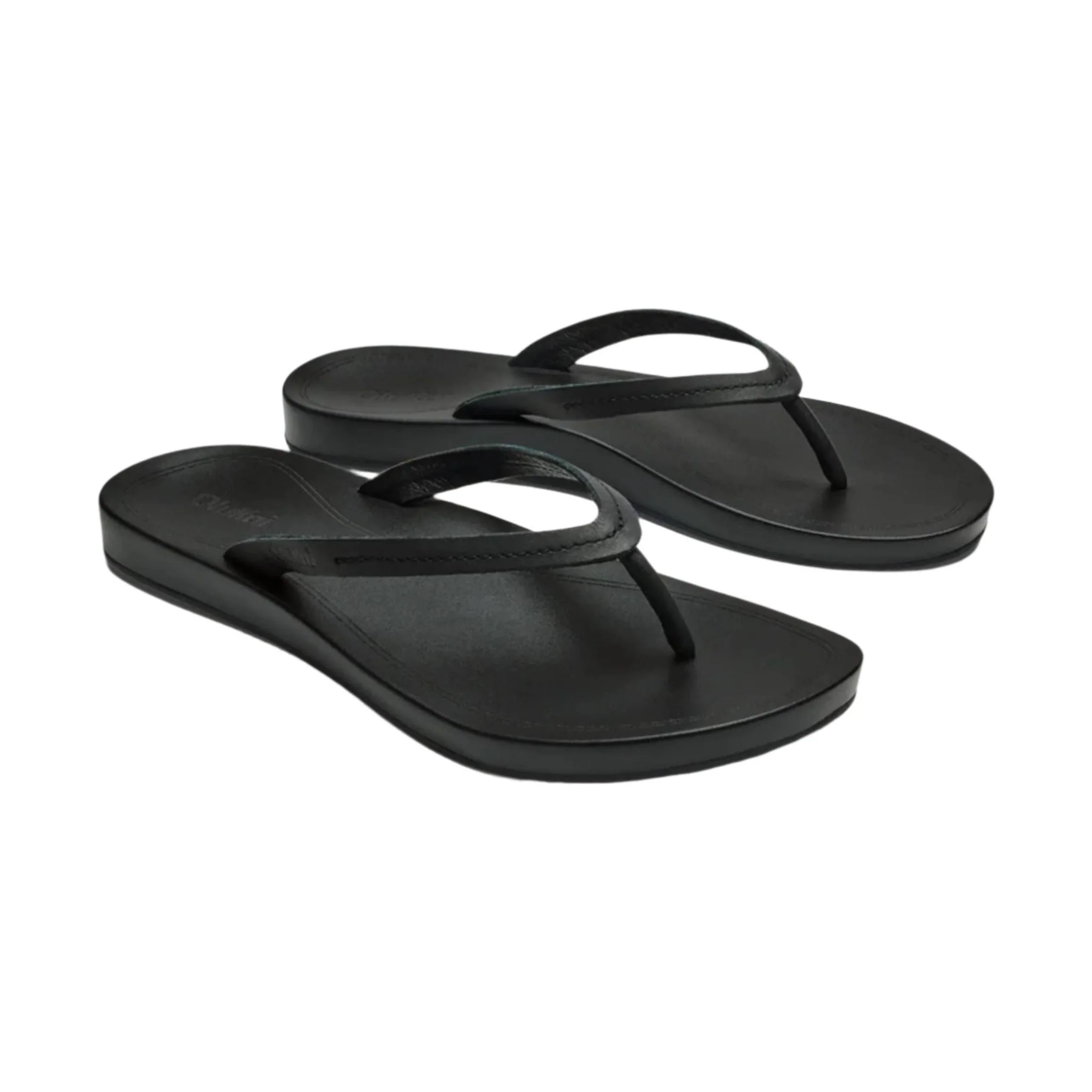OluKai Women's Lalahi Leather Beach Sandals - Lava Rock - Image 2