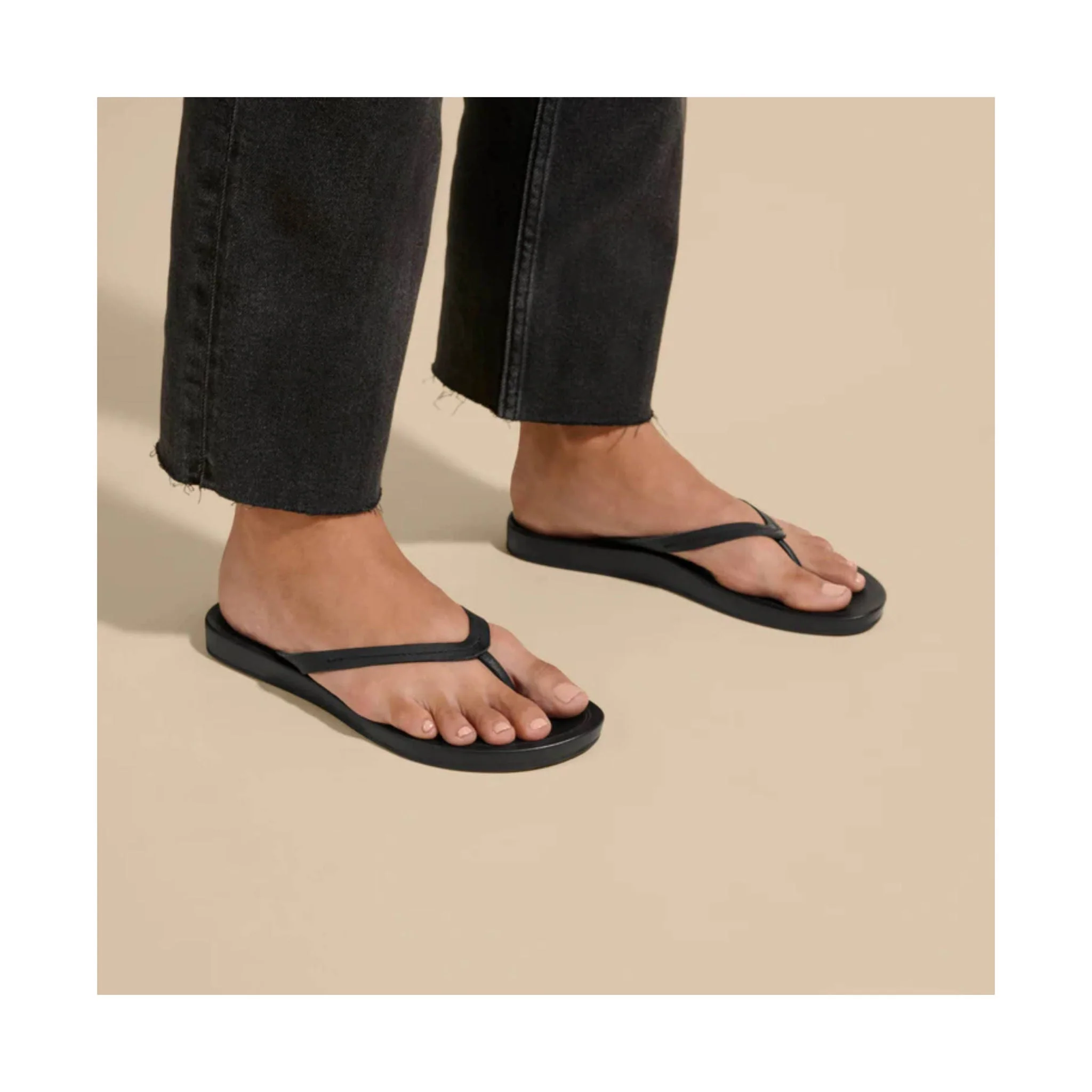 OluKai Women's Lalahi Leather Beach Sandals - Lava Rock - Image 5