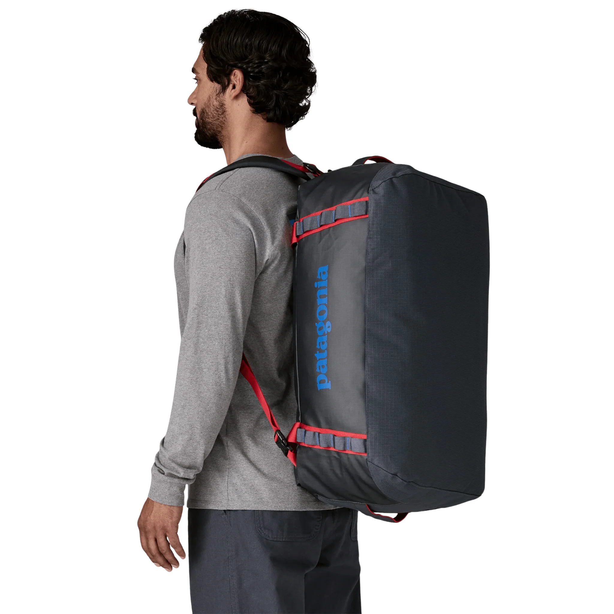 Patagonia Black Hole Duffel 55L - Smolder Blue/Red - Image 2