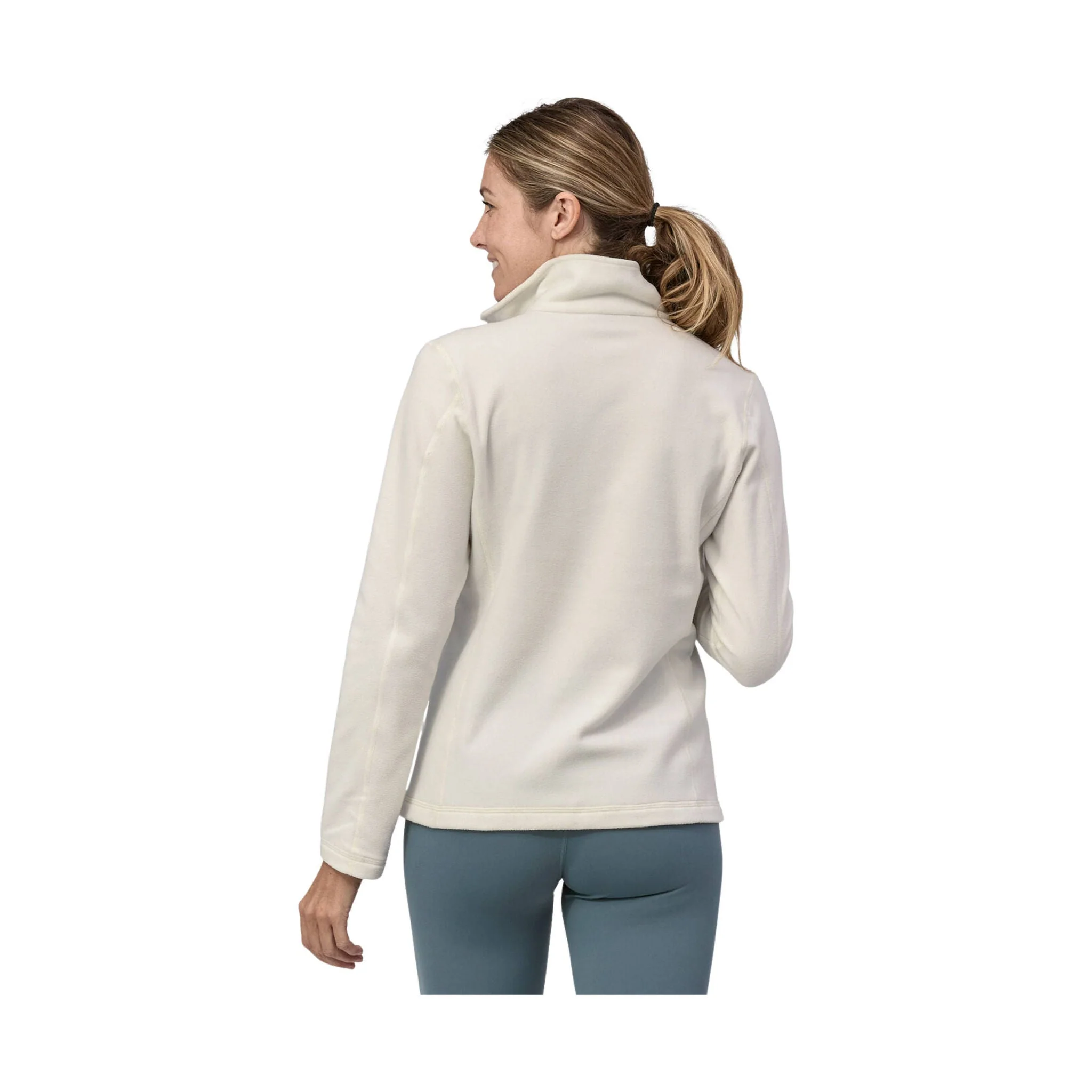 Patagonia Women's Micro D Quarter Zip Fleece - Birch White - Image 2