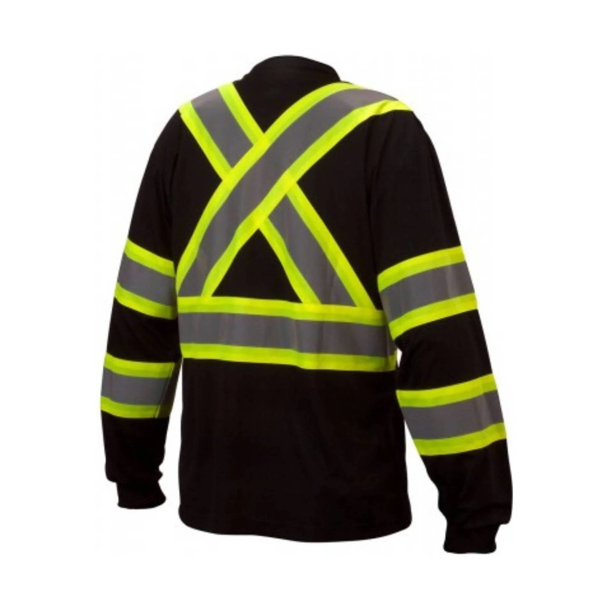 Pyramex Men's Long Sleeve Enhanced Hi-Vis T-Shirt - Black - Image 2