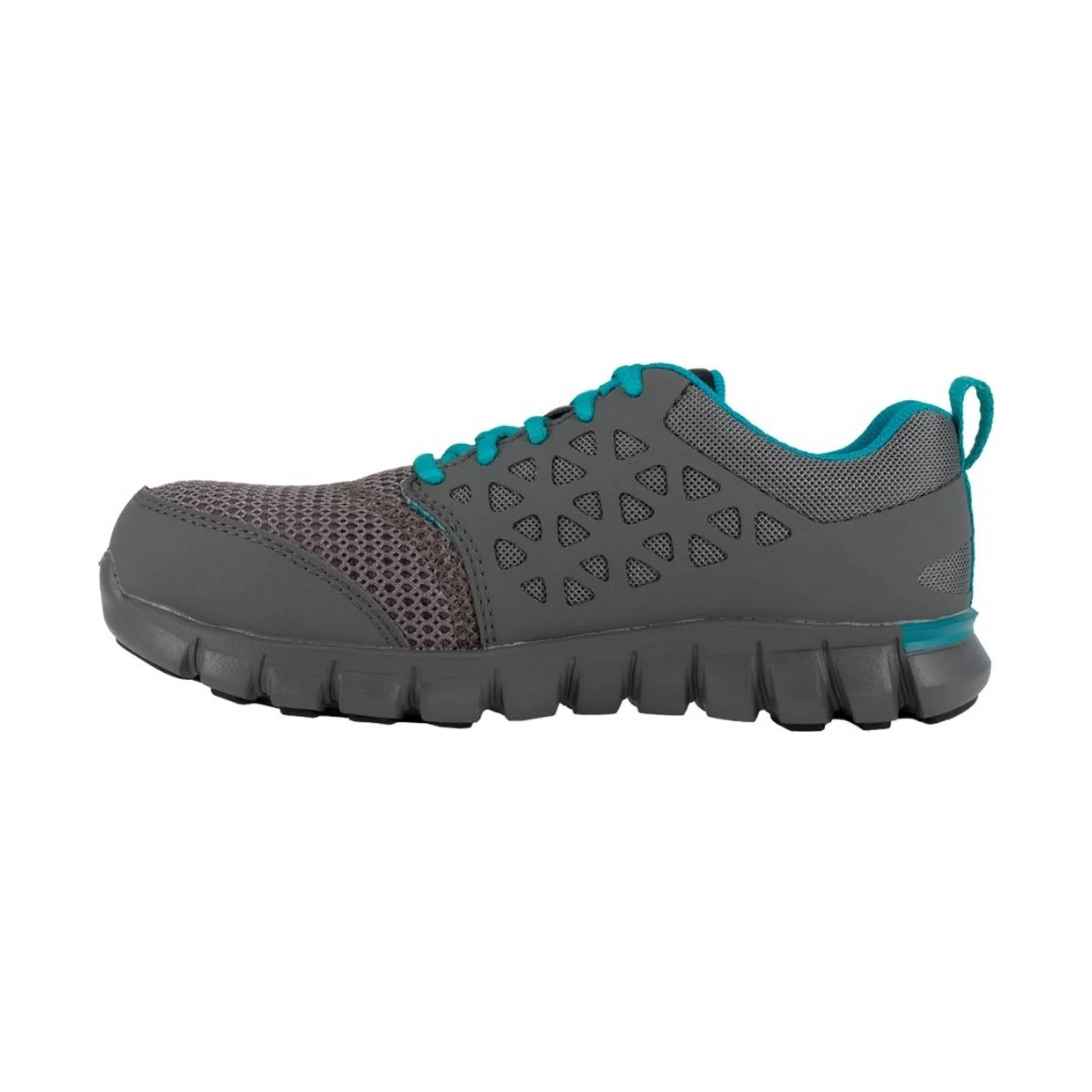 Reebok Work Women's Sublite Cushion Alloy Toe - Grey/Turquoise - Image 3