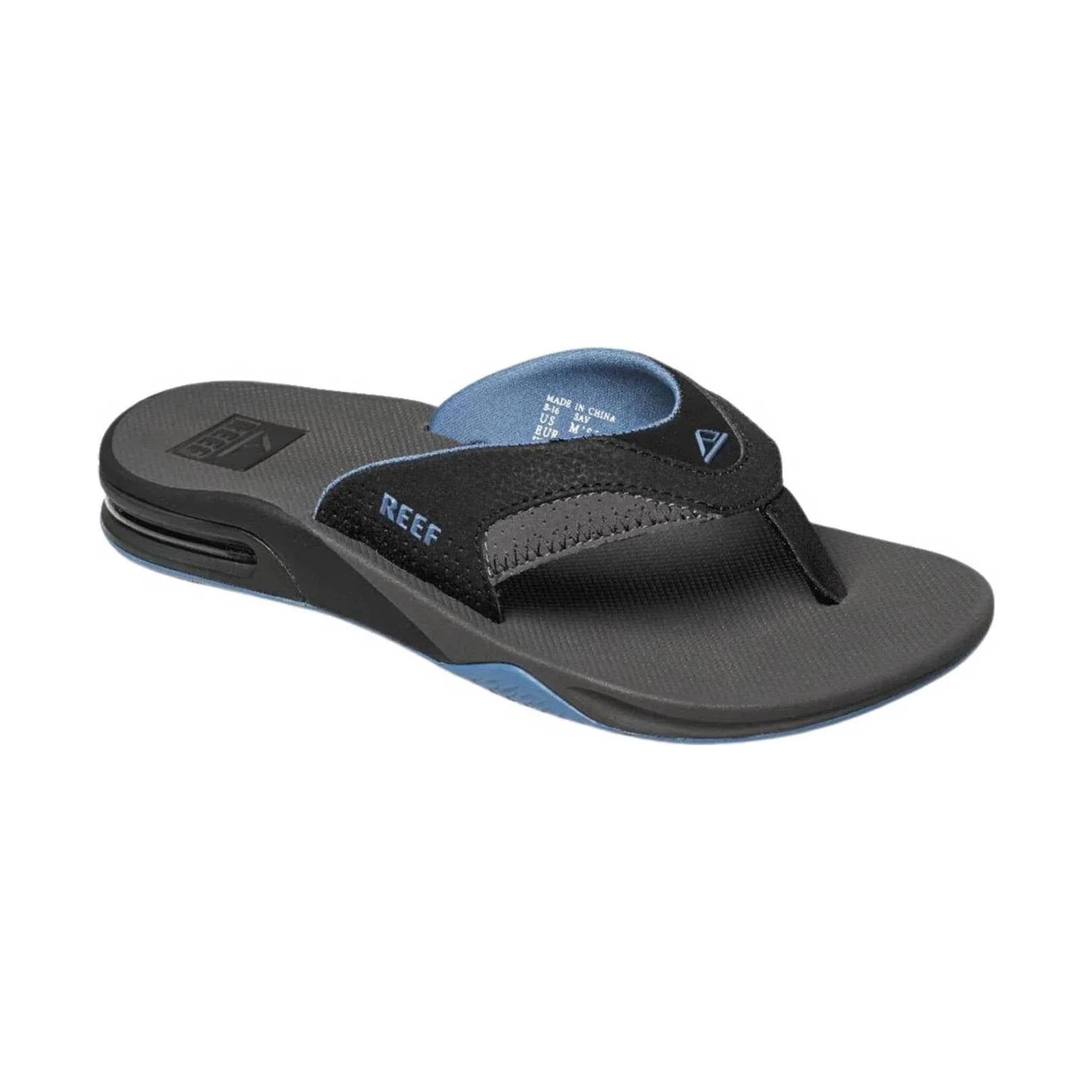 Reef Men's Fanning Flip Flop - Grey/Light Blue - Image 2
