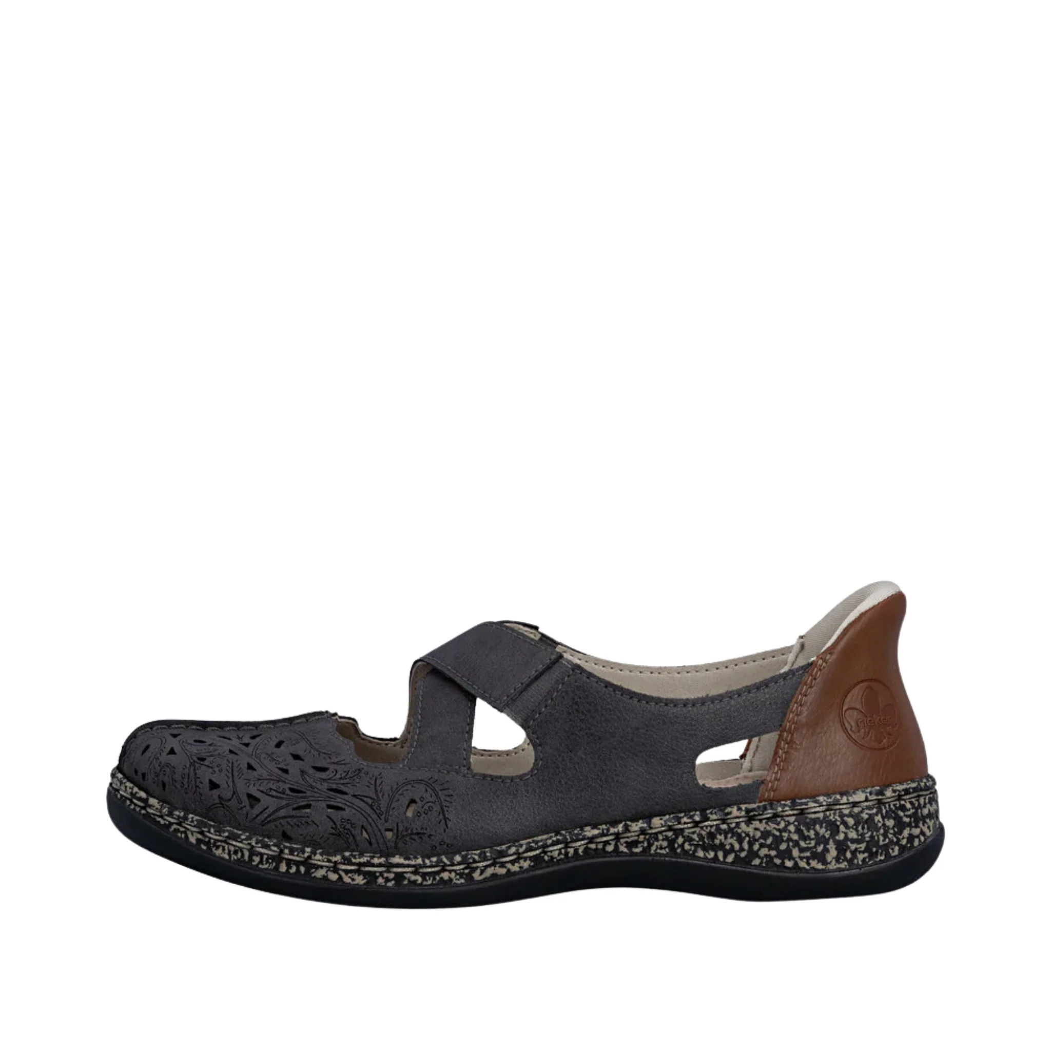 Rieker Women's Daisy 52 Shoes - Basalt/Cayenne - Image 2