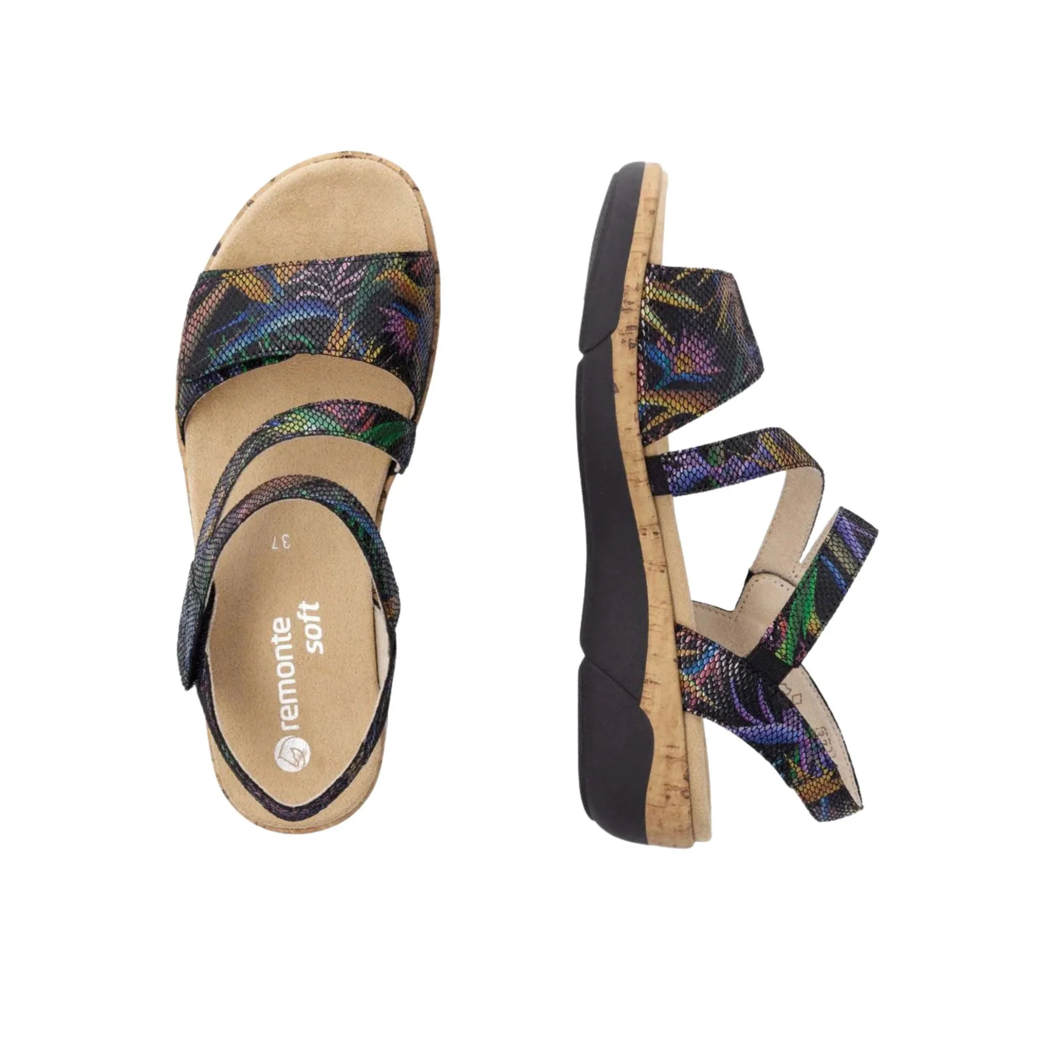 Rieker Women's Jocelyn Sandals - Schwarz Multi - Image 4