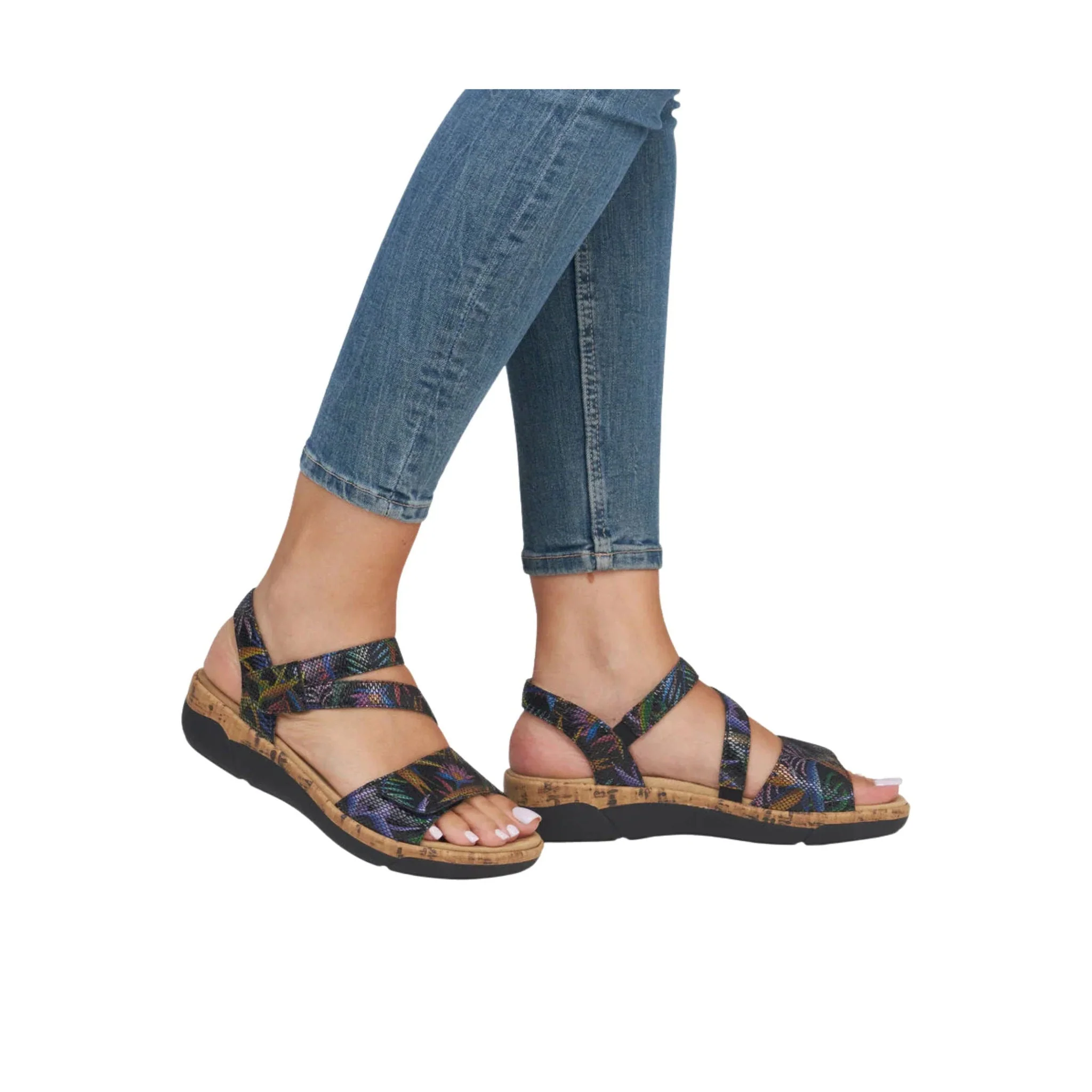 Rieker Women's Jocelyn Sandals - Schwarz Multi - Image 6